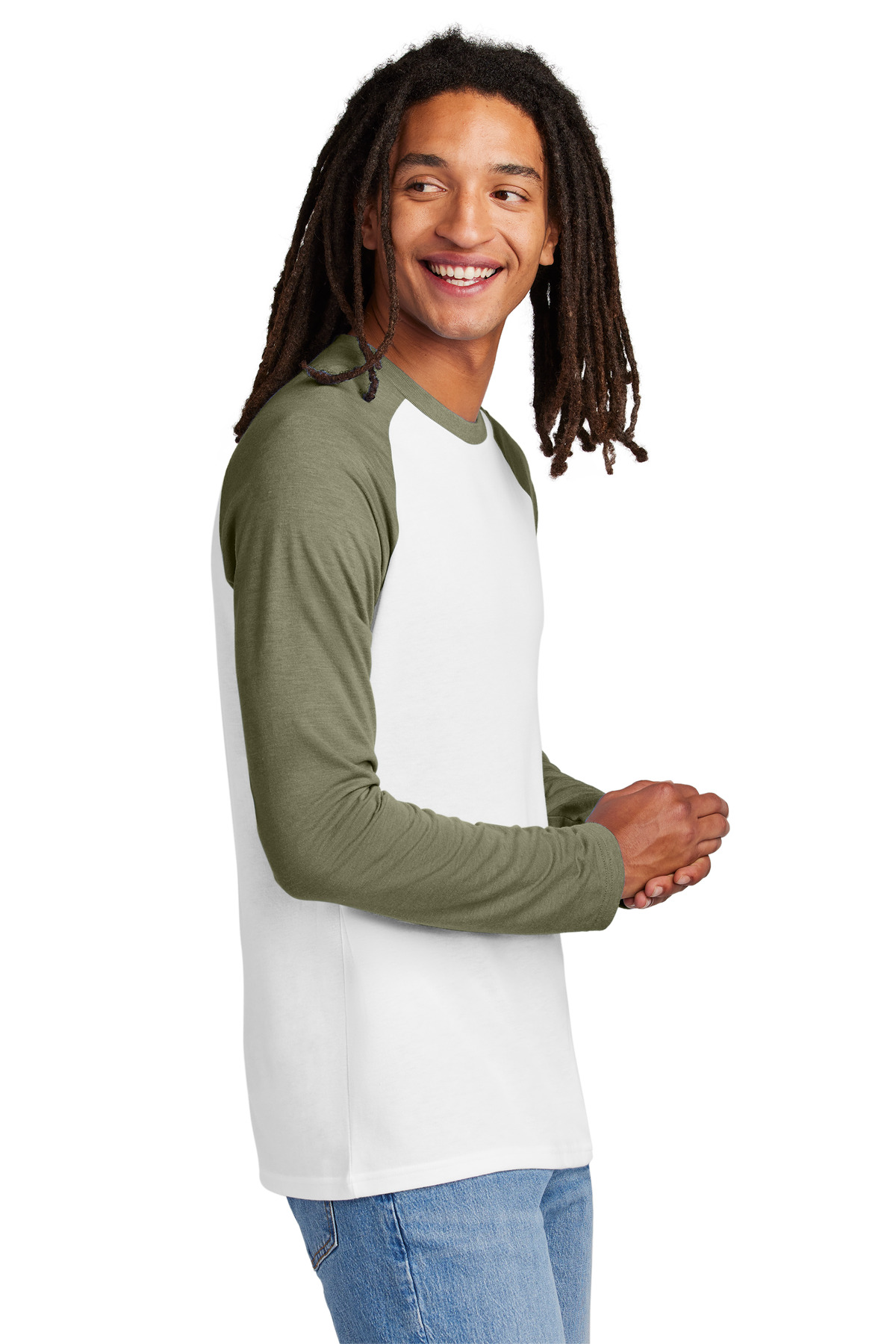 Allmade Unisex Tri-Blend Long Sleeve Colorblock Raglan AL6009 29