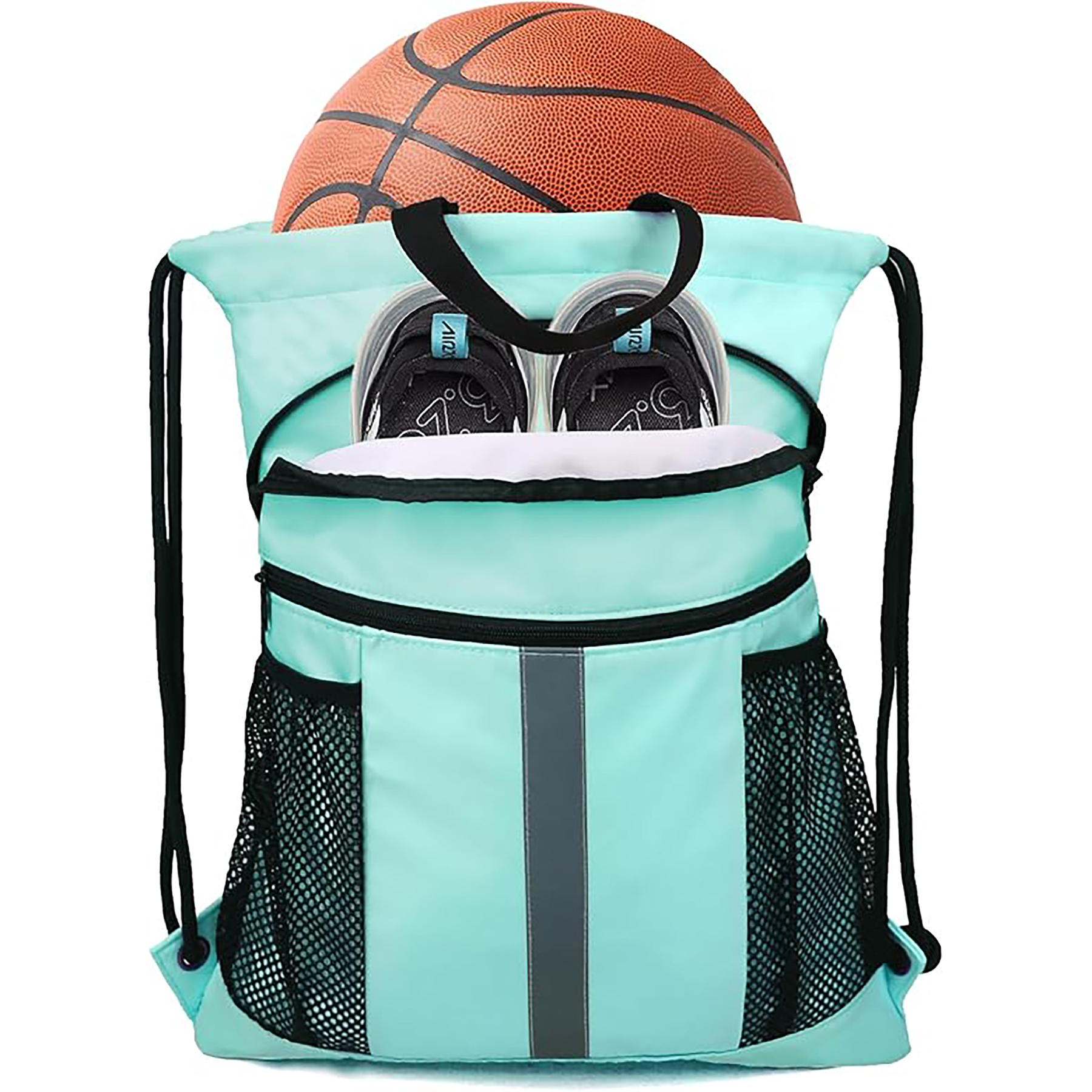 Drawstring Backpack with Shoe Compartment 11