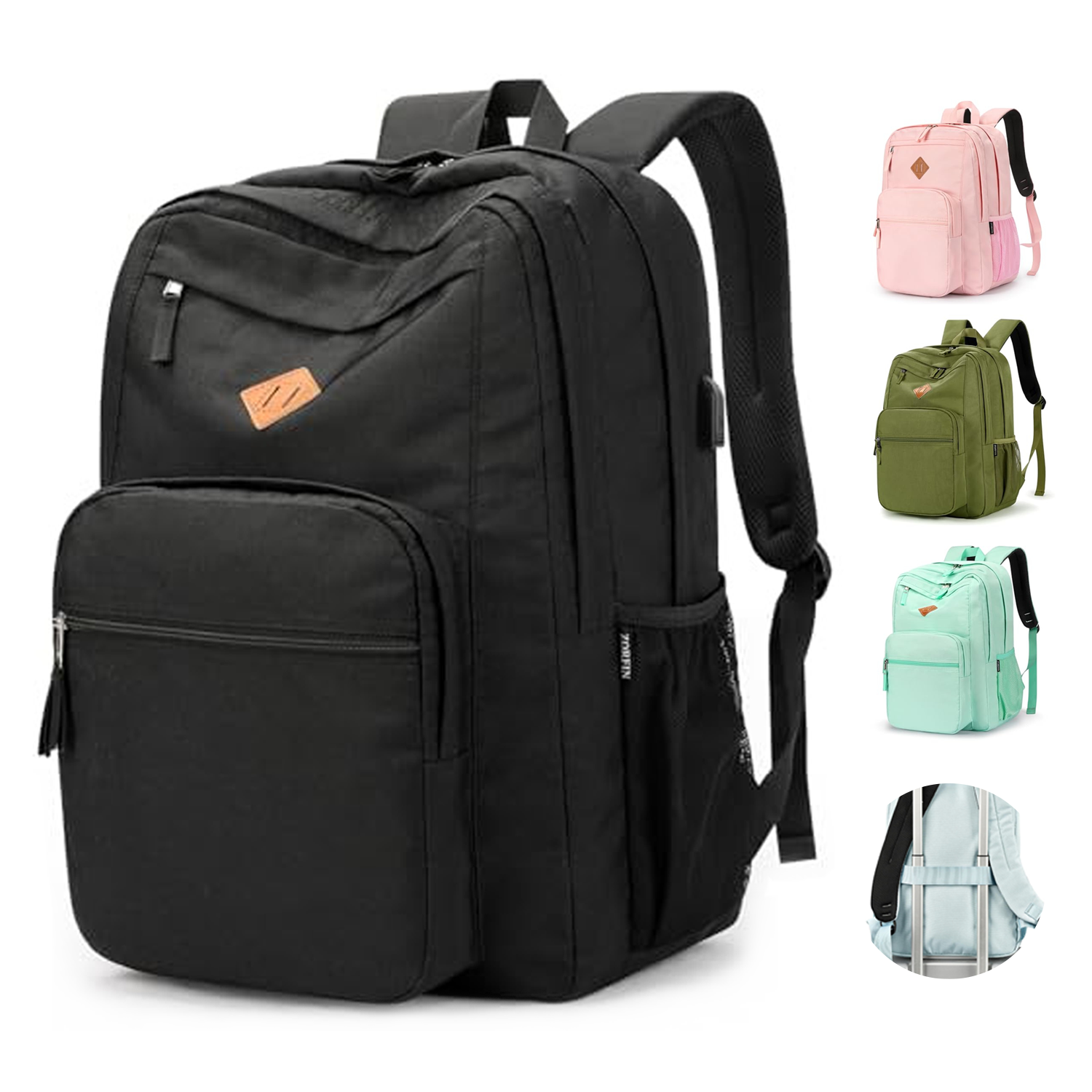 Large Capacity Multi-Pockets Polyester Laptop Backpack 2