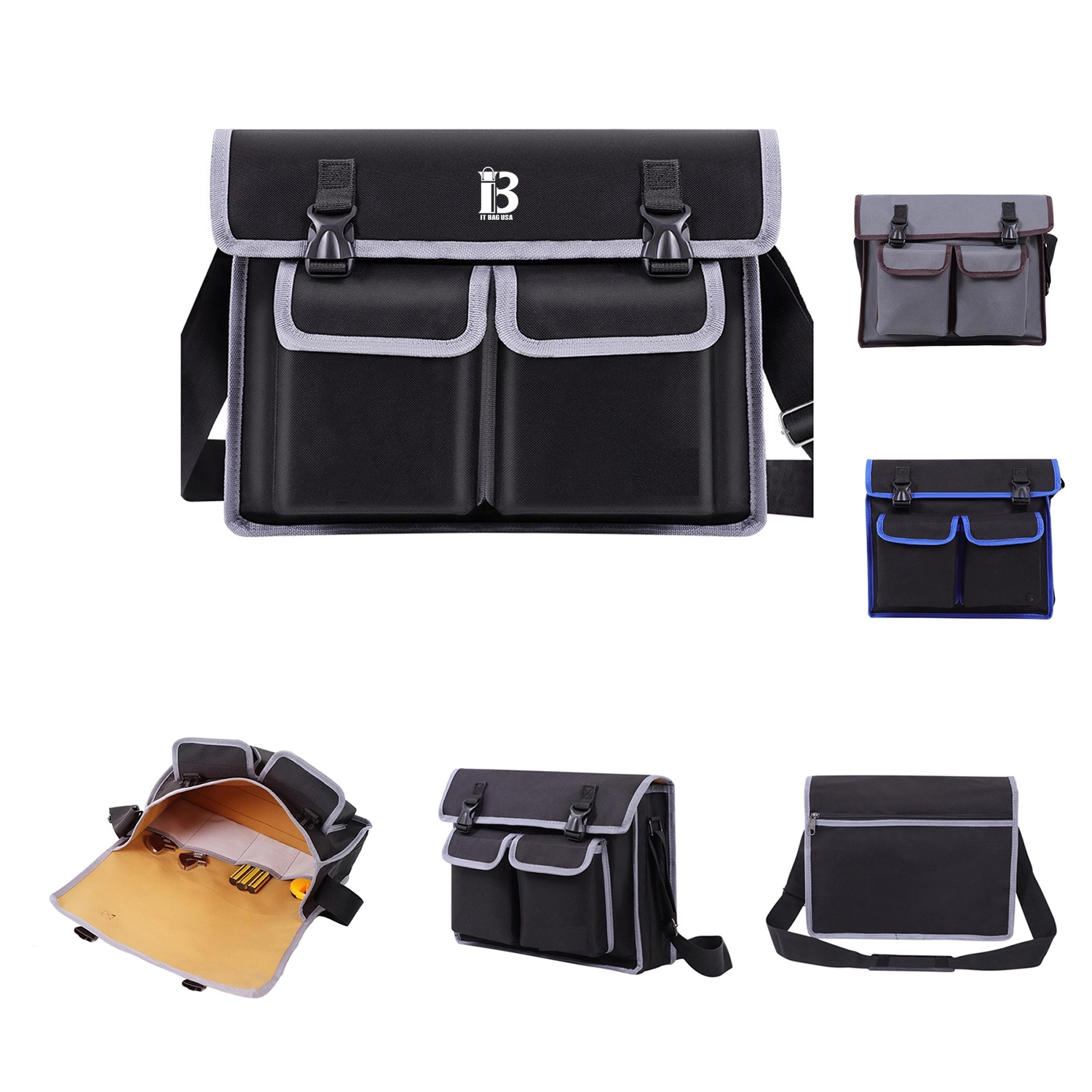 14-inch Wide Mouth Tool Bag with Water Proof Molded Base 2