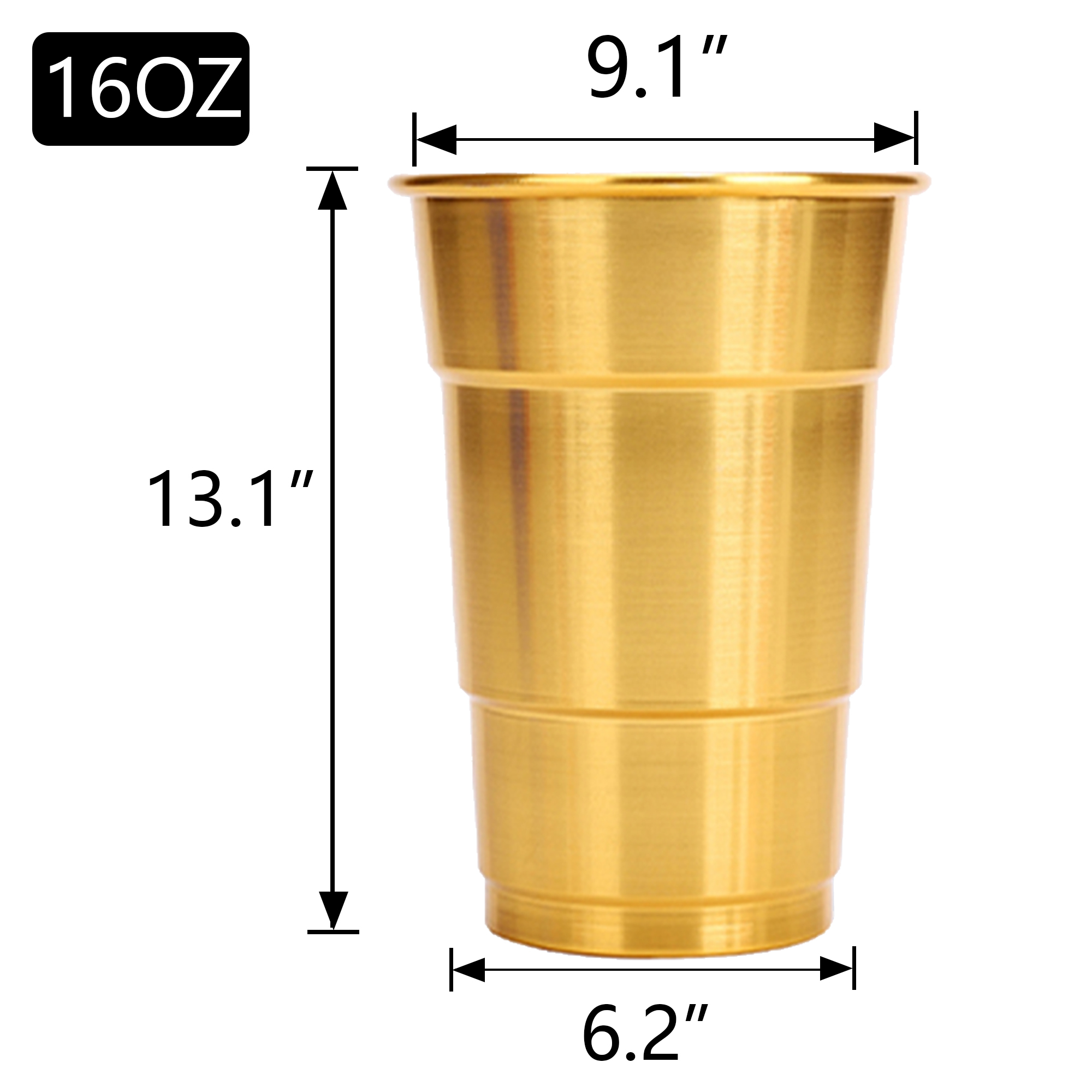 16oz Camping Party Cold Drink Beer Mug Stadium Aluminum Cup 3