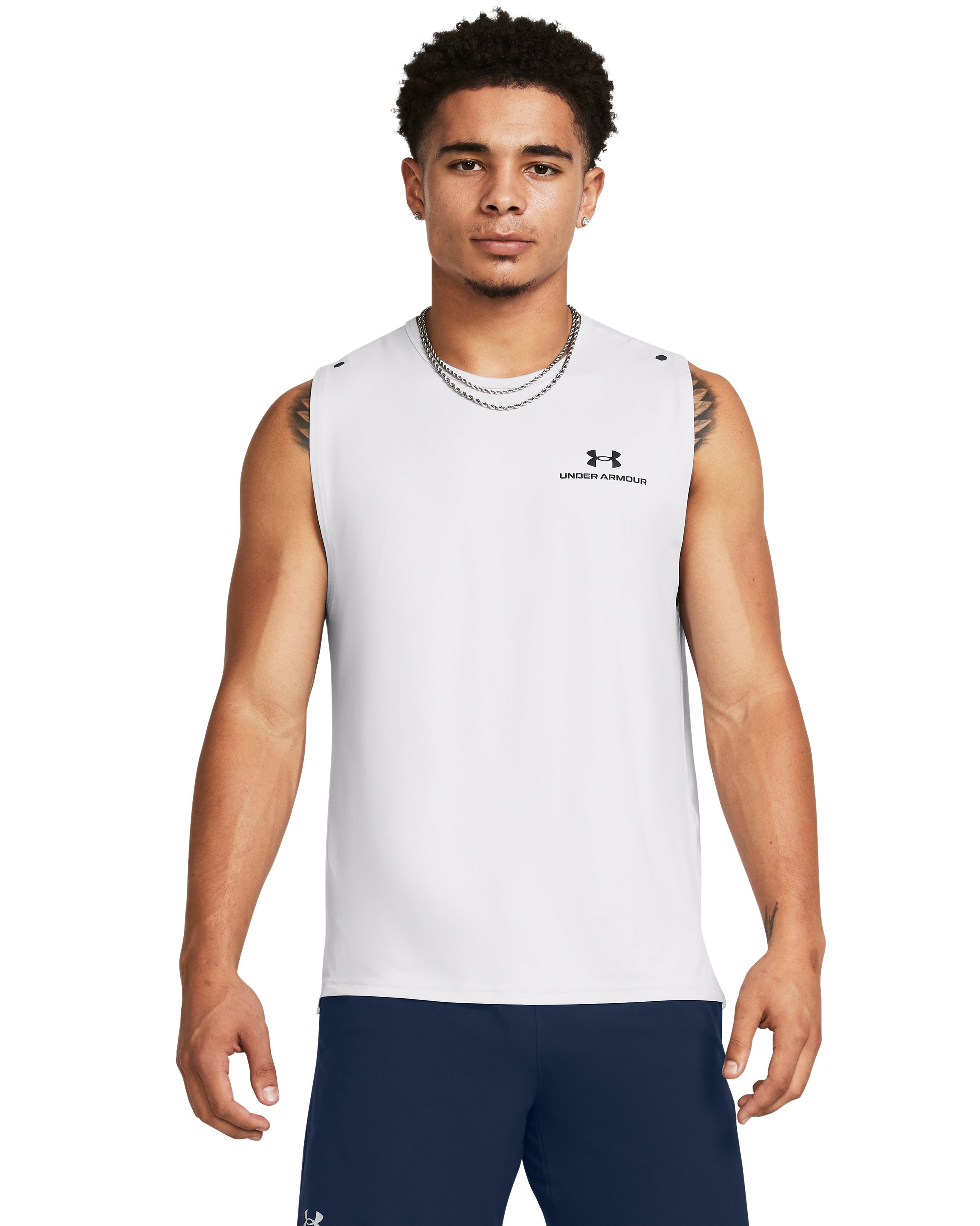 UA RUSH Energy Men's Sleeveless, custom athletic wear with logo imprint 2