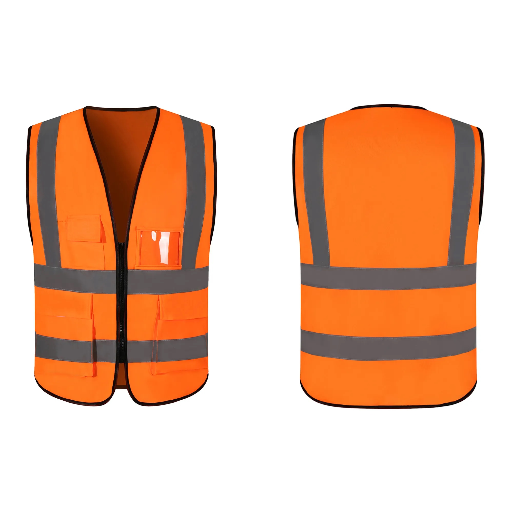 4 Pockets Hi Vis Reflective Strips Safety Vest MOQ30 5