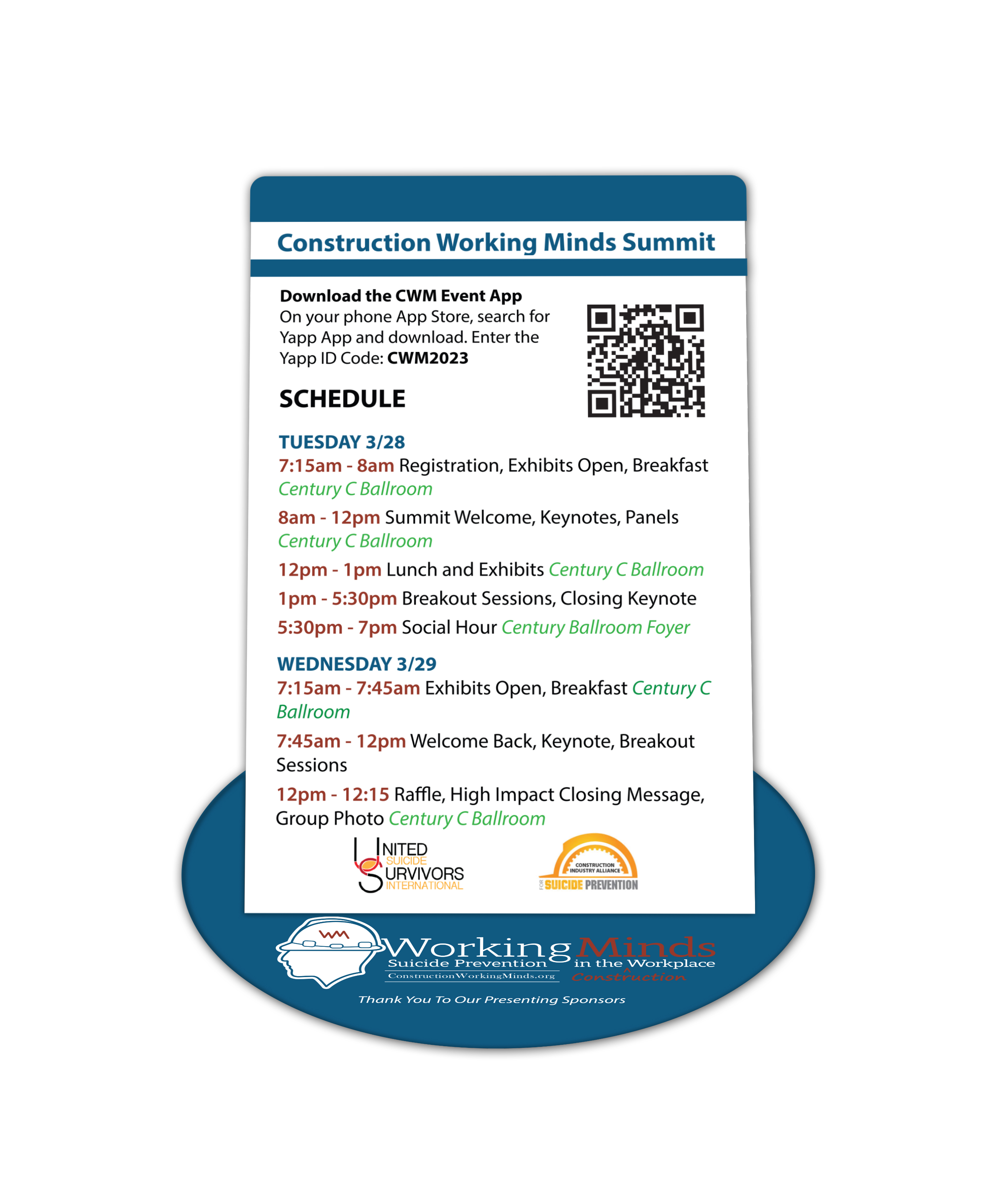 USA Made Laminated Table Top Pop Up Tent (8"H x 5"W)