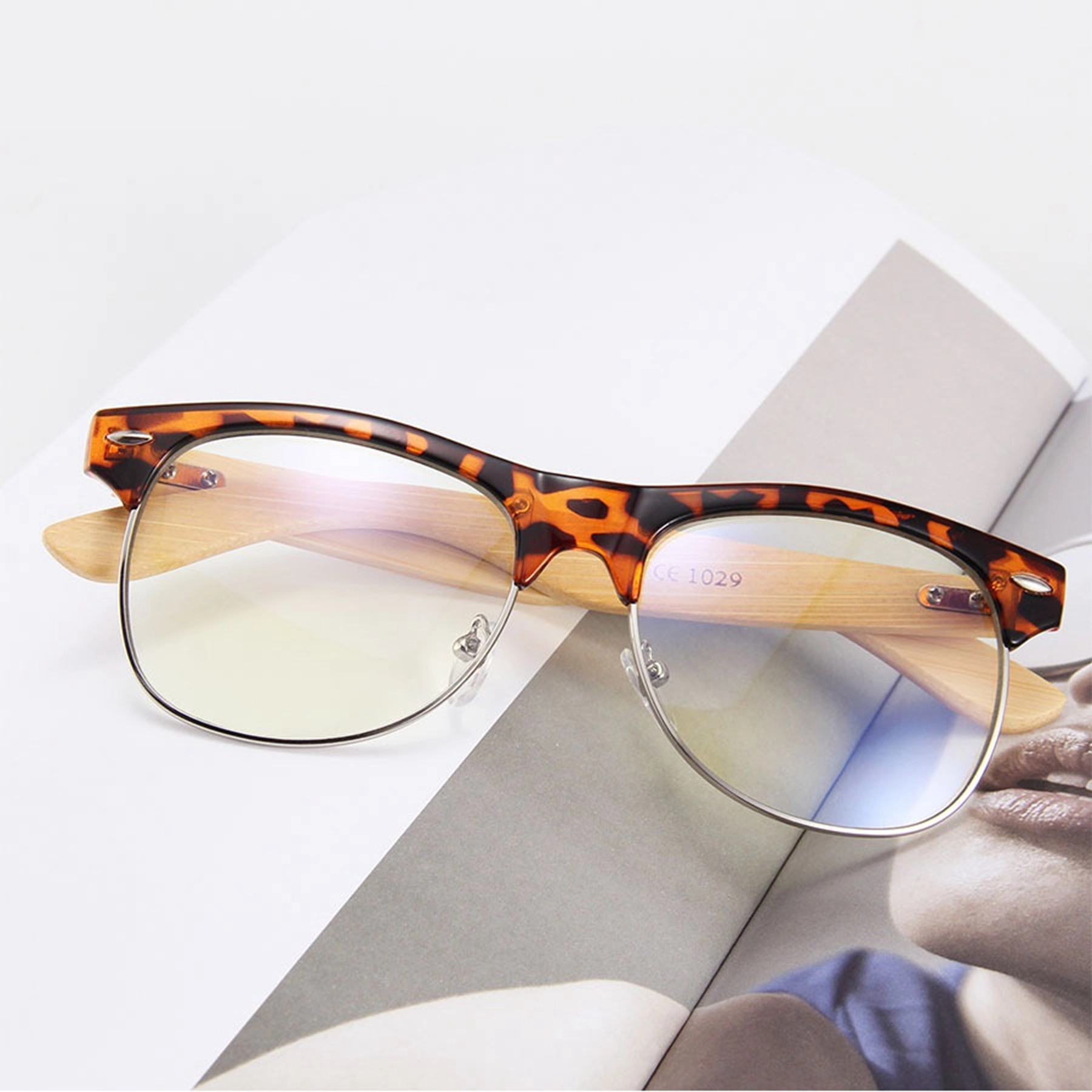 Half Frame Wooden Polarized Sunglasses 6