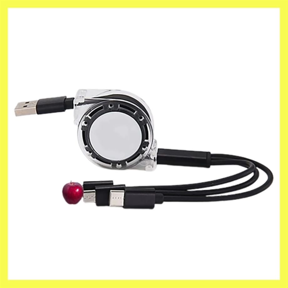 Multi Charging Cable 3A 3 in 1 Retractable Cord USB 2