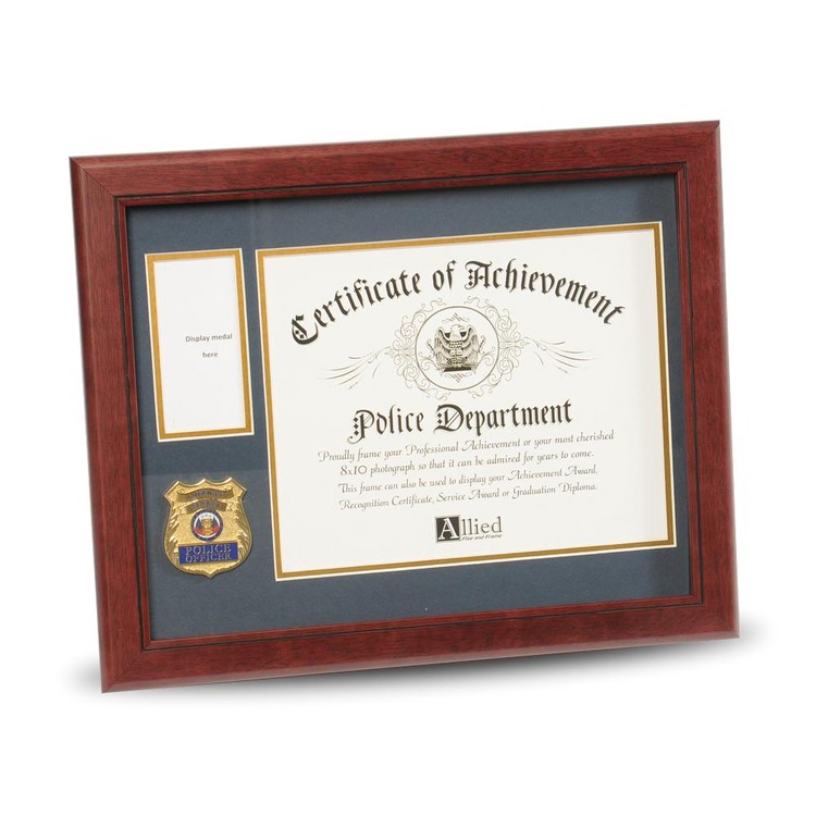 Police Department Medallion 8-Inch by 10-Inch Certificate and Medal Frame 1