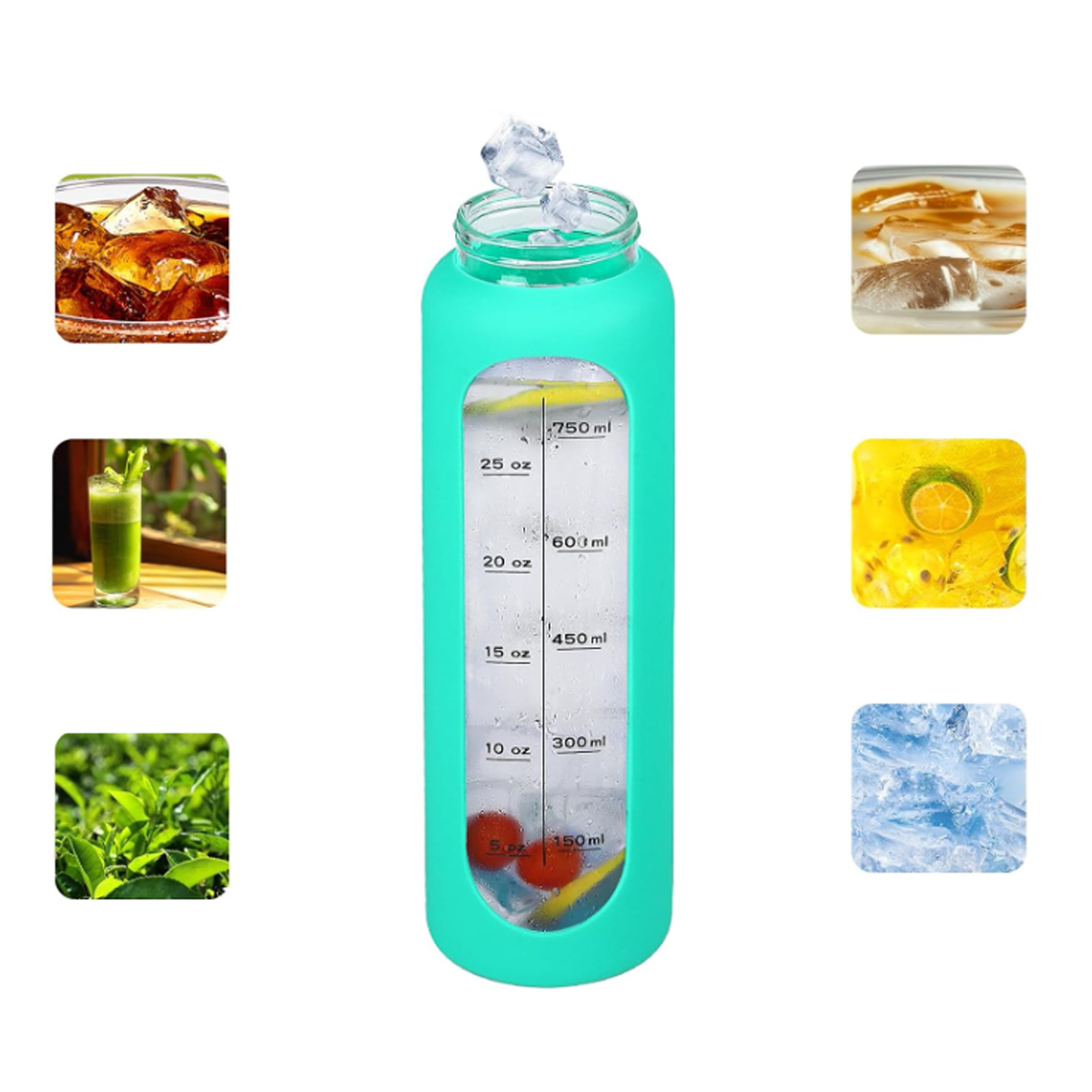 30oz Borosilicate Glass Water Bottle 3