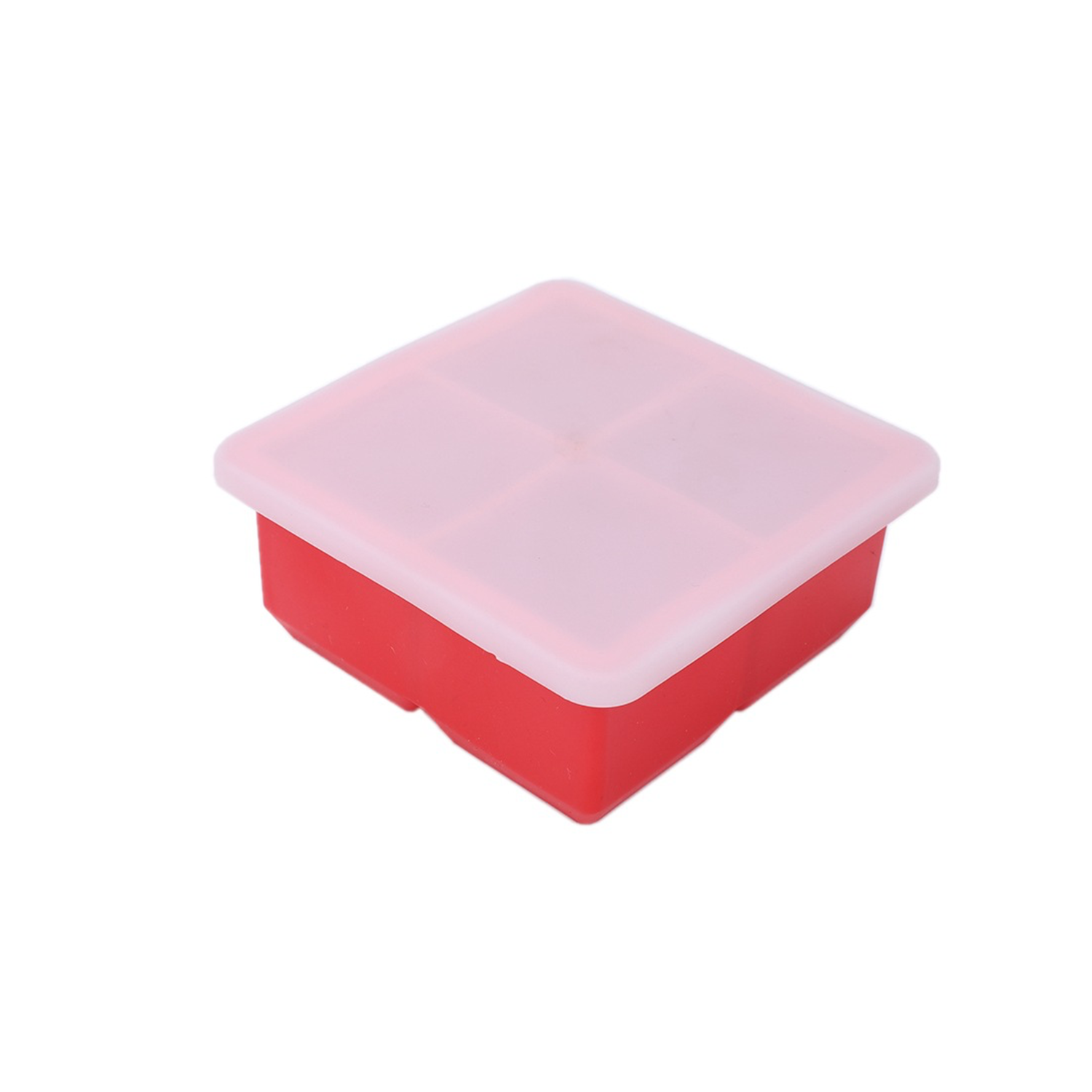 Ice Cube Tray-4 Squares with Lid 3