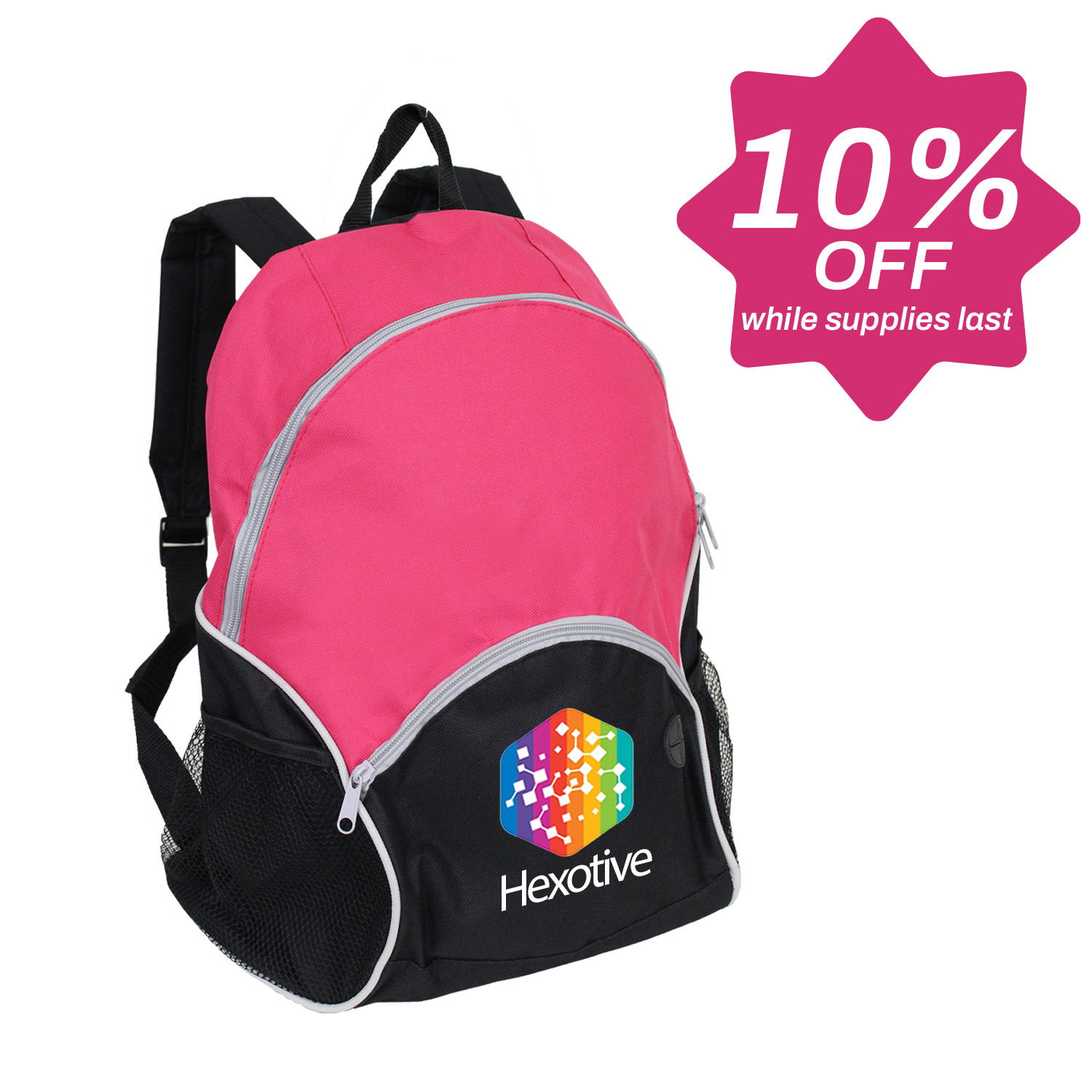 10% OFF - Red Magenta Backpack 1