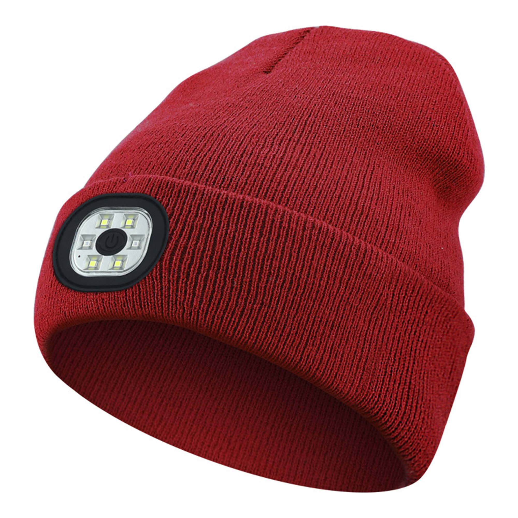 Acrylic Knit Beanie With Rechargeable LED Light 7.87" x 8.6" x 2" 8