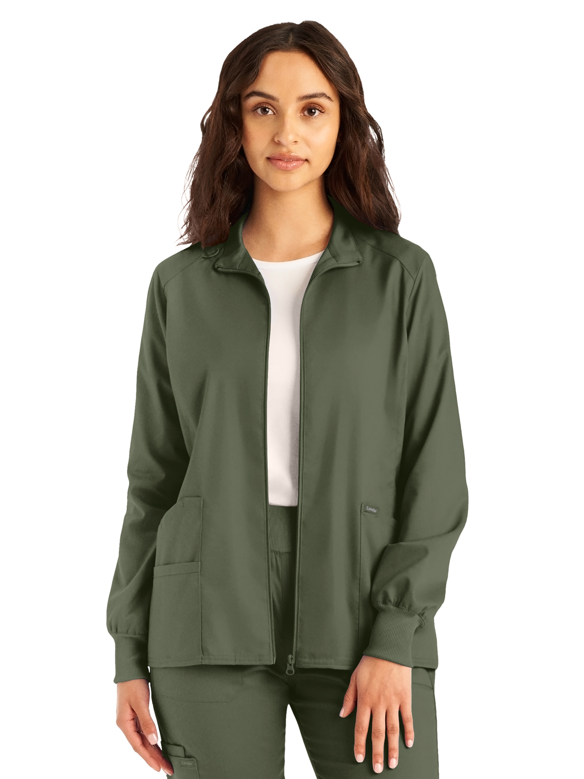 Landau - ProFlex - Women's Three-Pocket Mock Neck Zip-Front Jacket 8