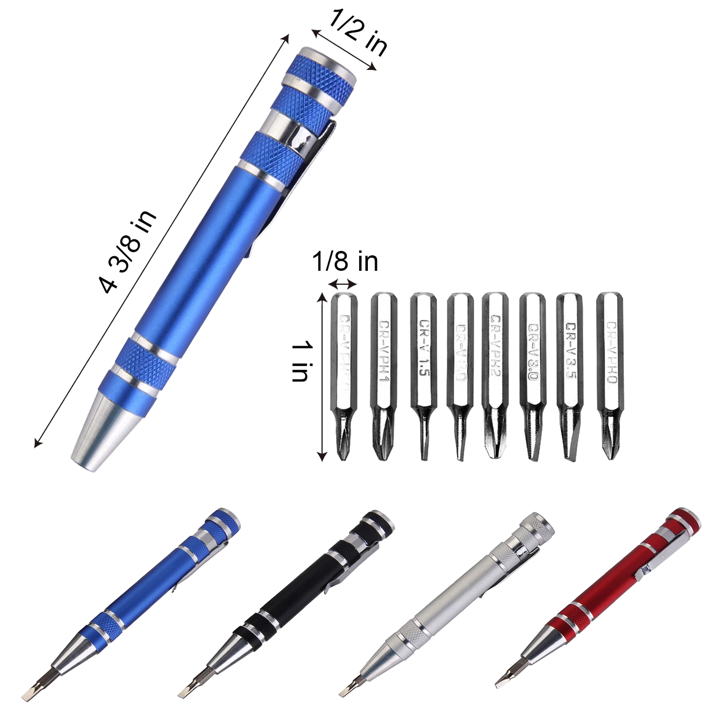 8 in 1 Aluminum Screwdriver 3