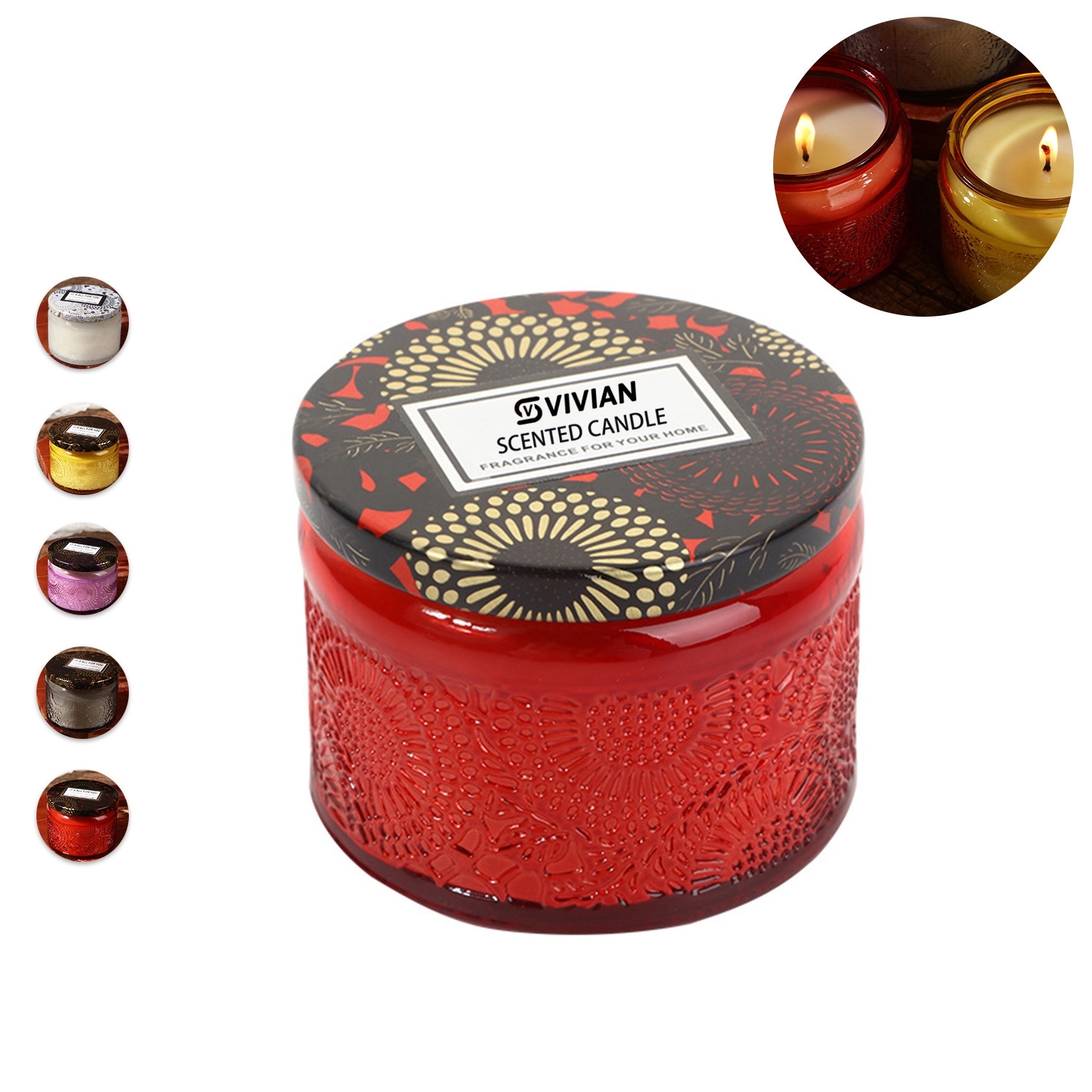 10 Oz. Scented Candle In Jar W/ Lid 1
