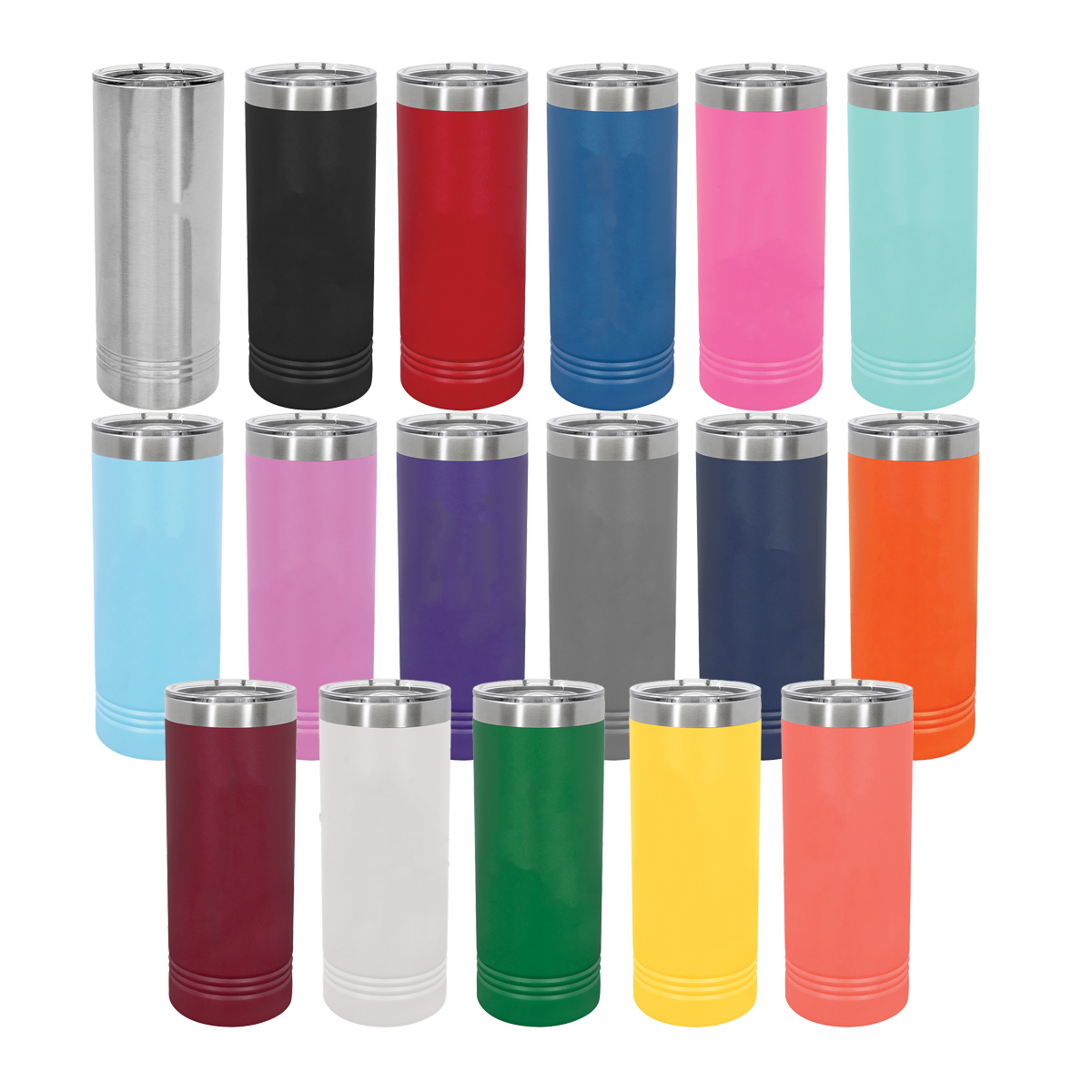 Polar Camel 22oz Stainless Steel Skinny Tumbler w/ Sliding Lid