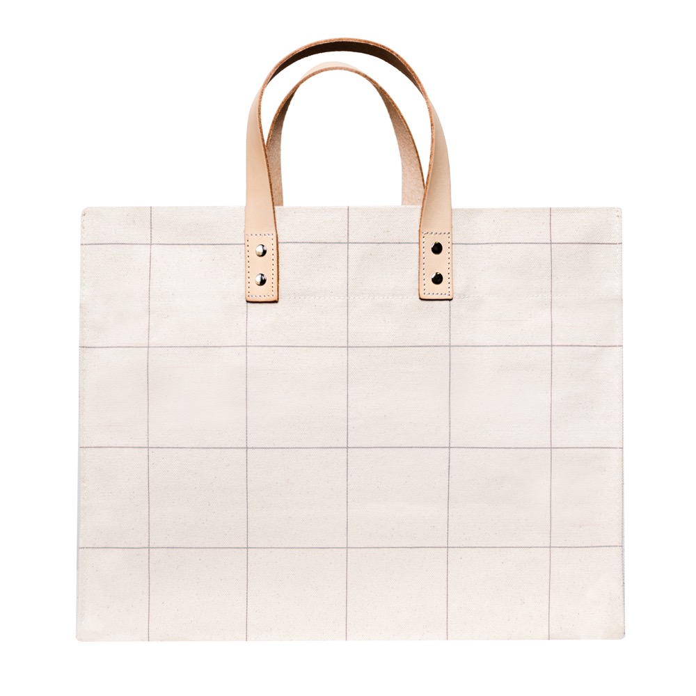 18 Oz. Heavyweight Manhattan Tote Windowpane Plaid 5