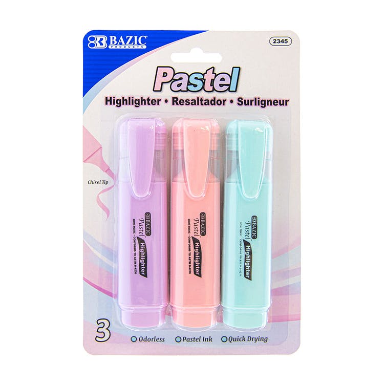 Pastel Highlighters - 3 Pack 2
