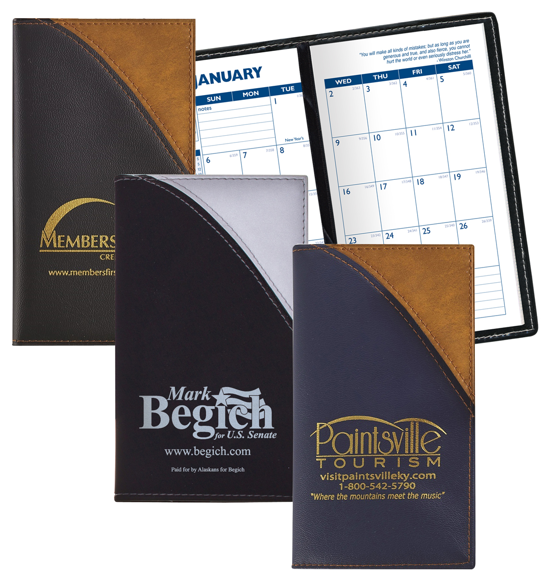 2 Tone Vinyl Designer Series Barcelona Planner - Monthly 1 Color 1