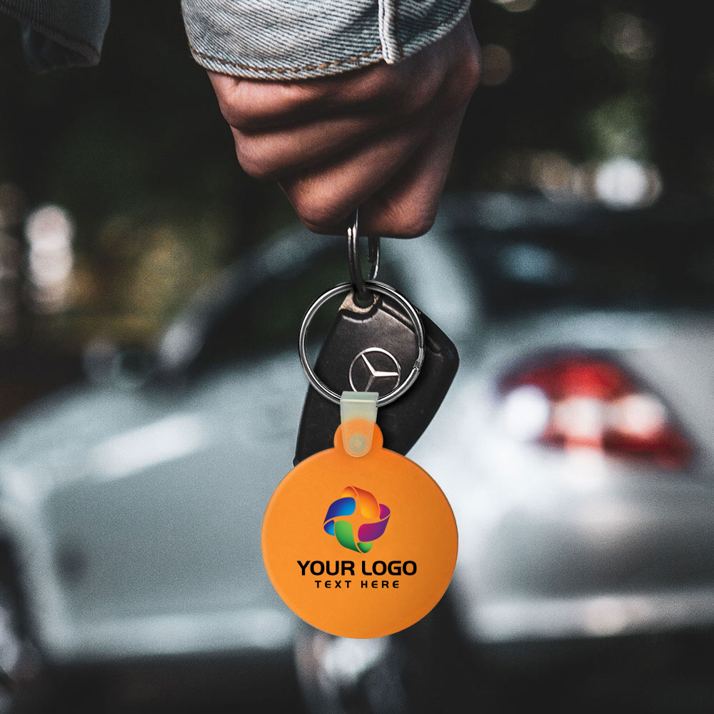 Round Shaped Silicone Keychain 5