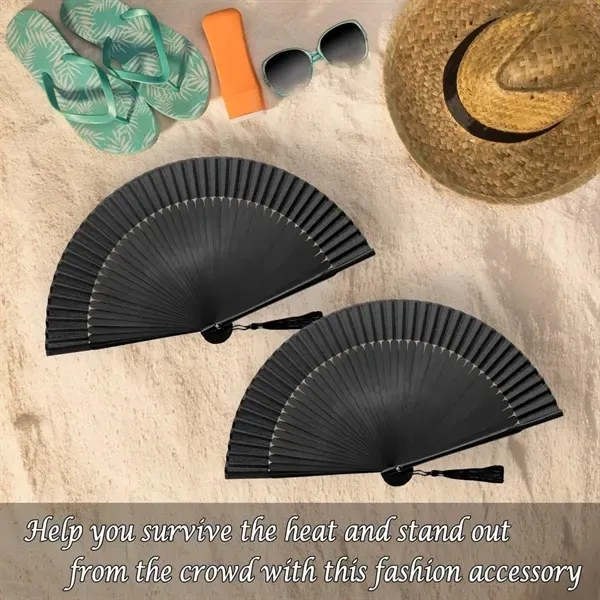 Bamboo Silk Folding Hand Fan 4