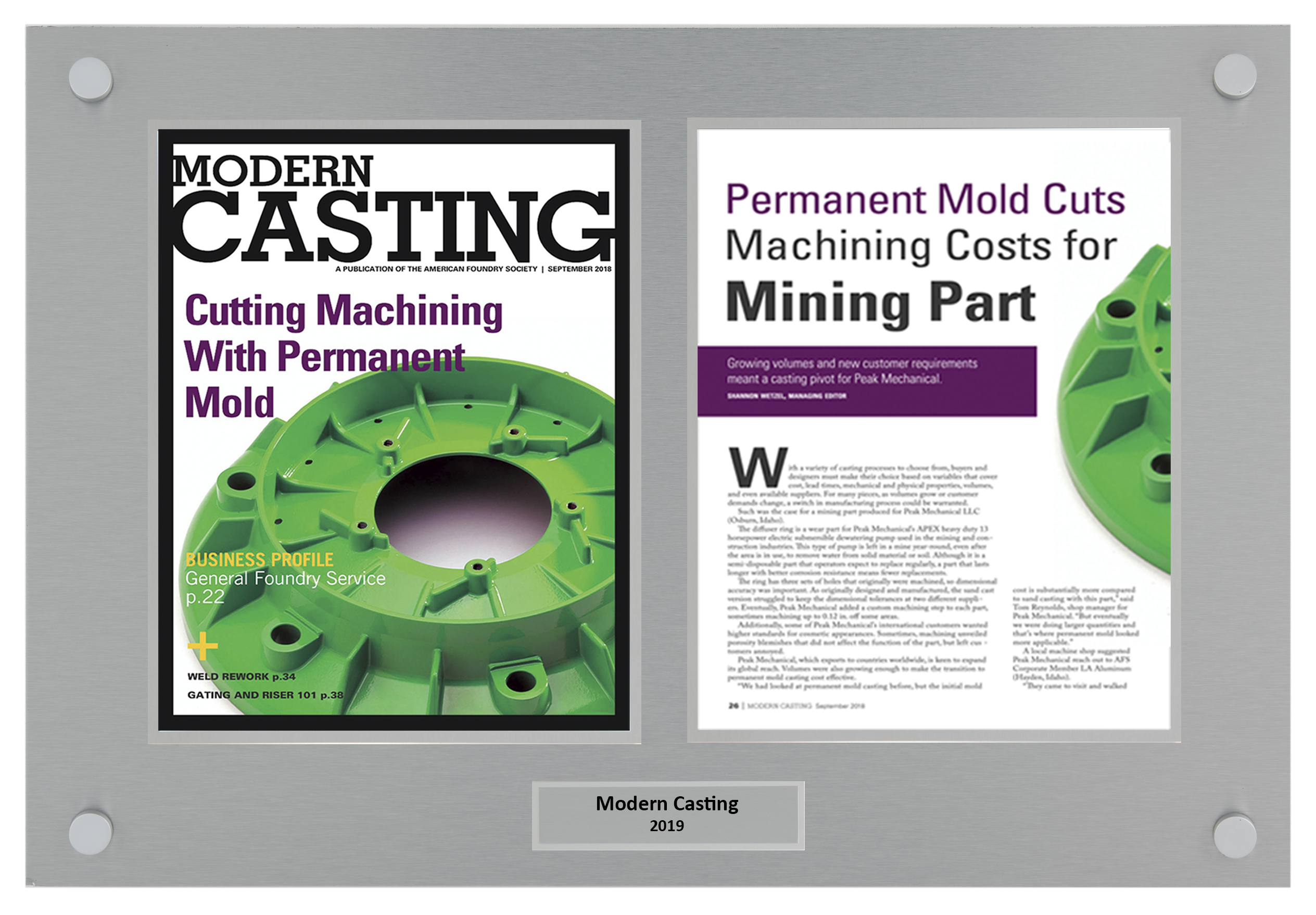 Keystone Media Award Plaque