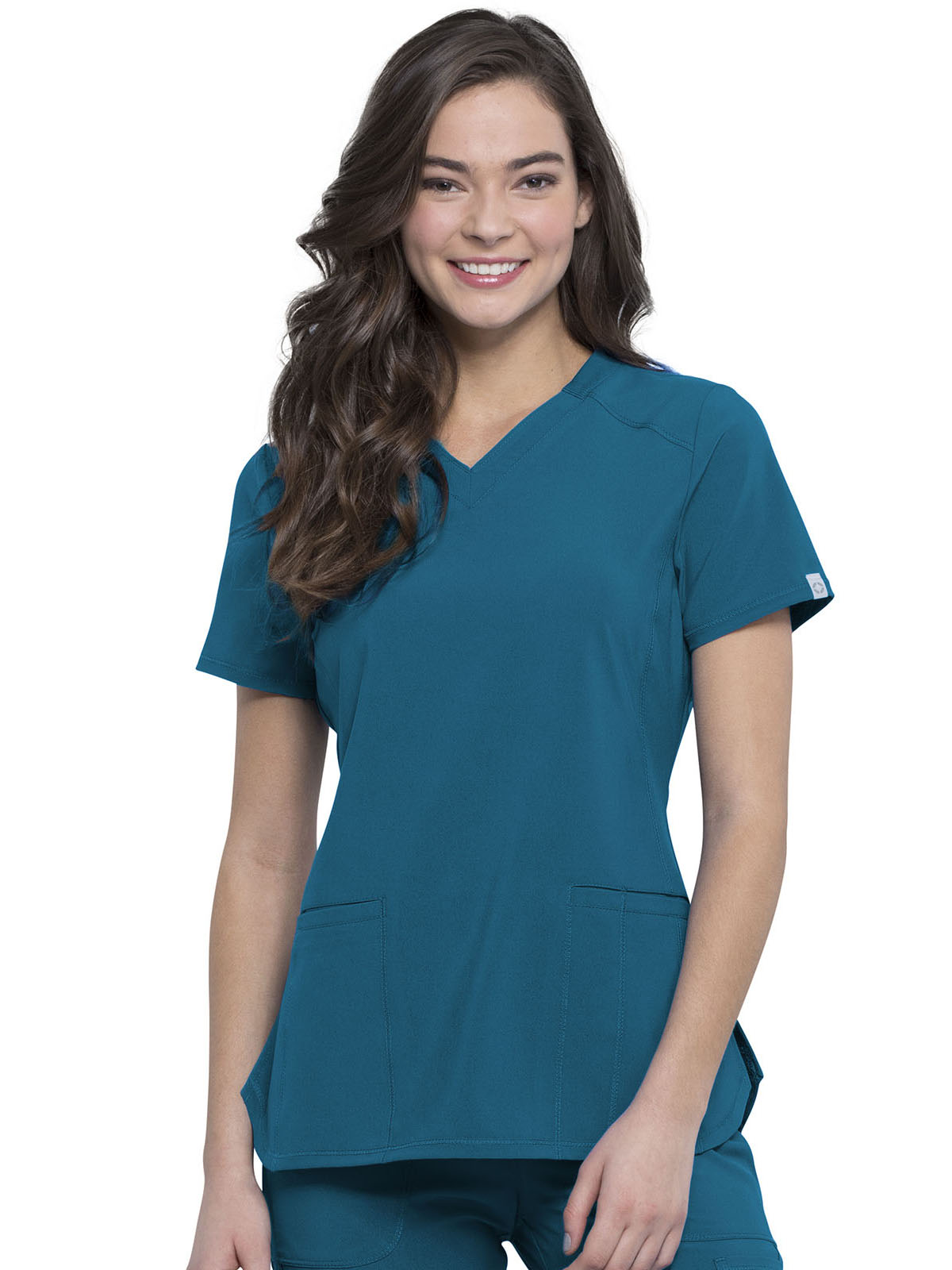 Infinity - Women's 2 Pocket Princess Seams V-Neck Top 16
