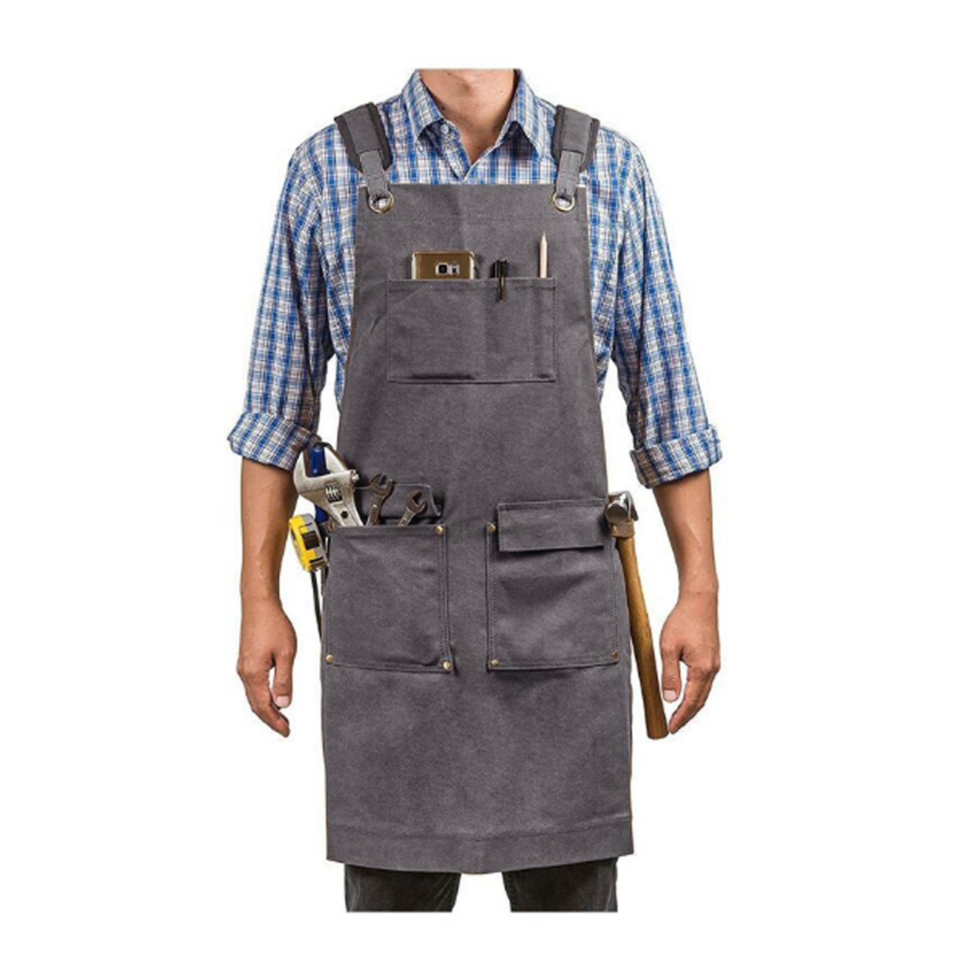 MOQ 20 PCS Sturdy Thick Canvas Multi Pocket Apron 6