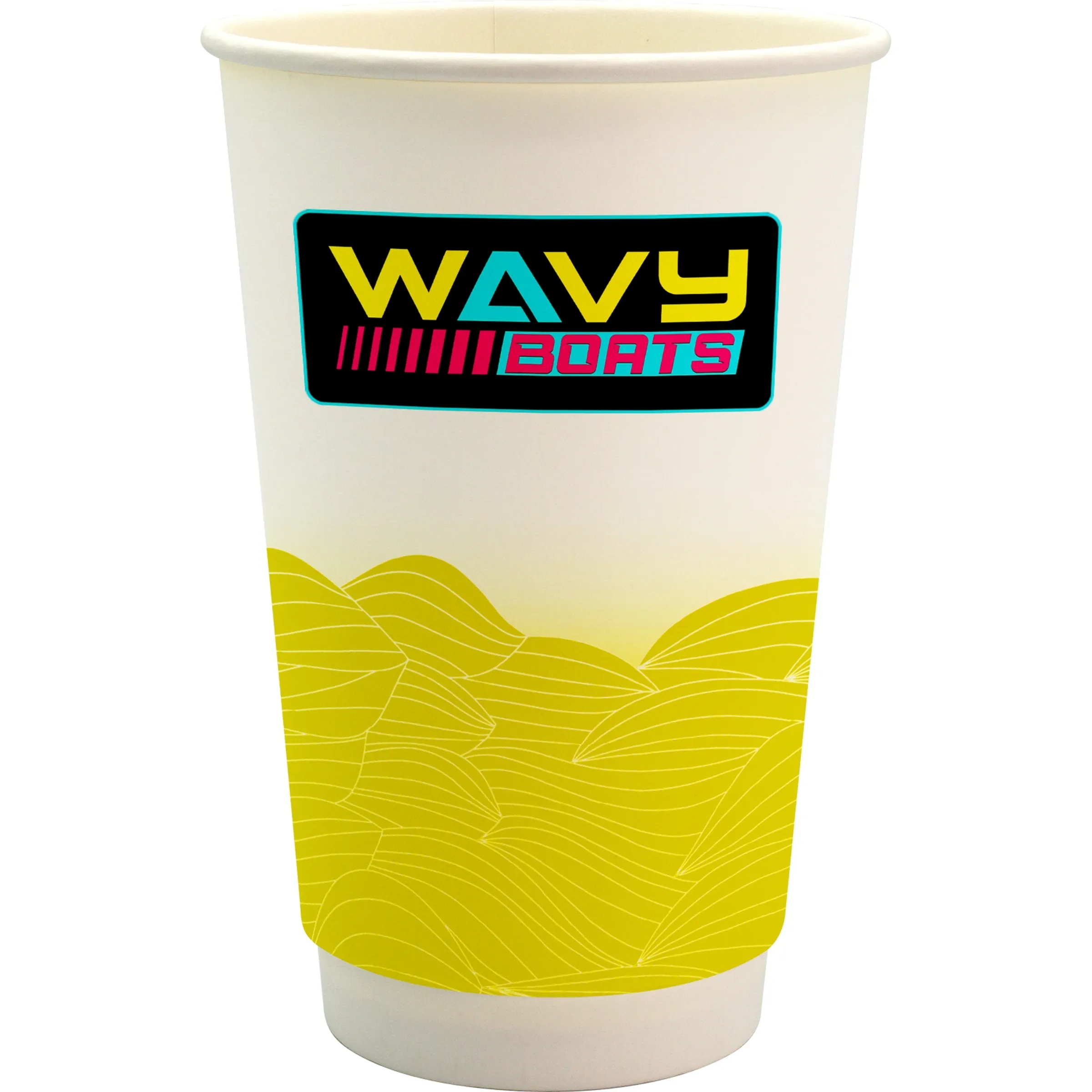 16 oz. Full Color Turbulent Waves Cube Paper Cup 23