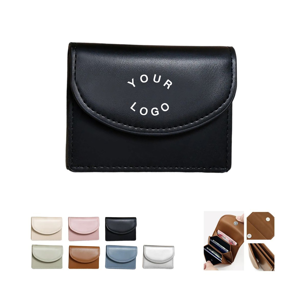 Durable PU Coin Purse for Daily Cash and Card Storage 11