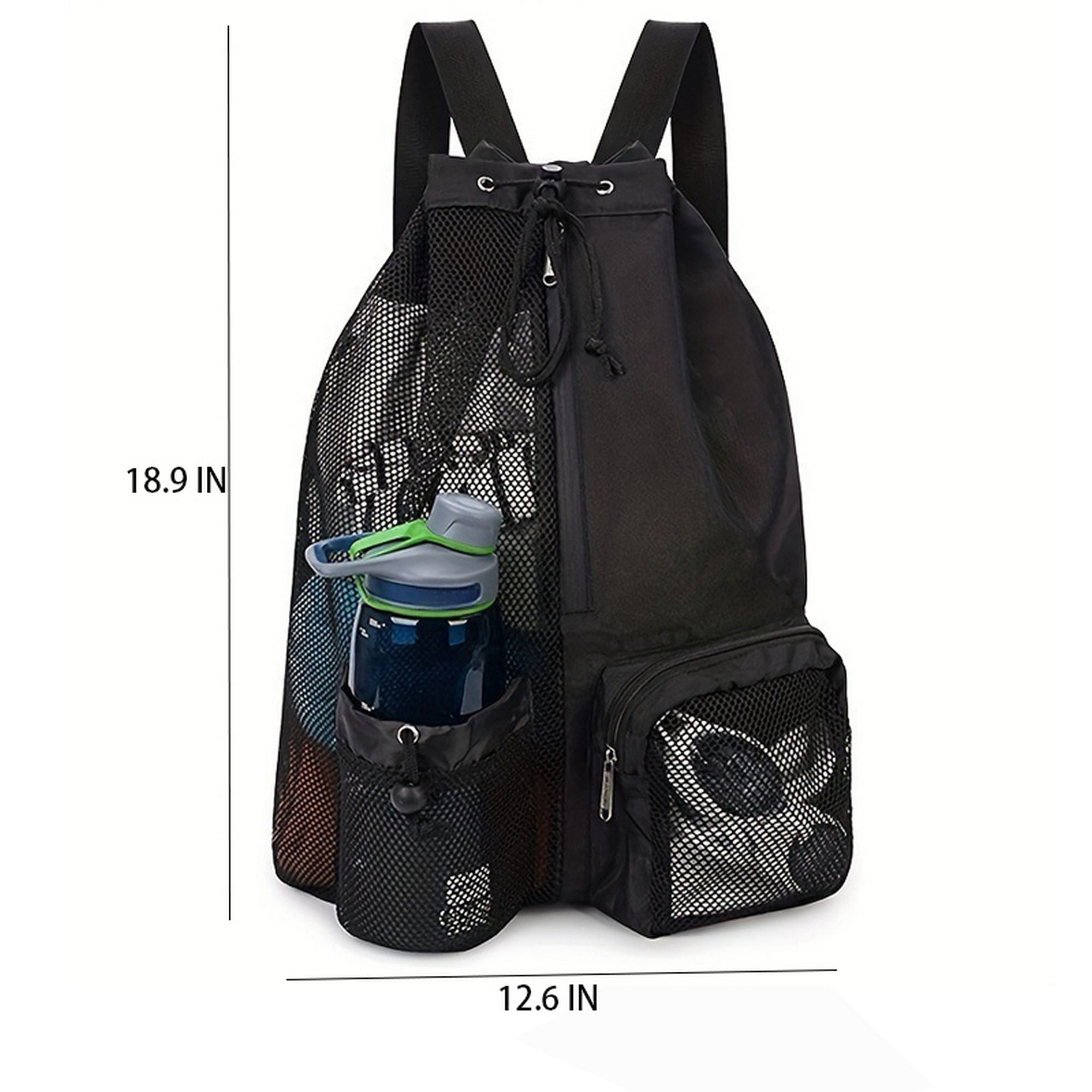 Outdoor Swimming Fitness Mesh Drawstring Backpack 4