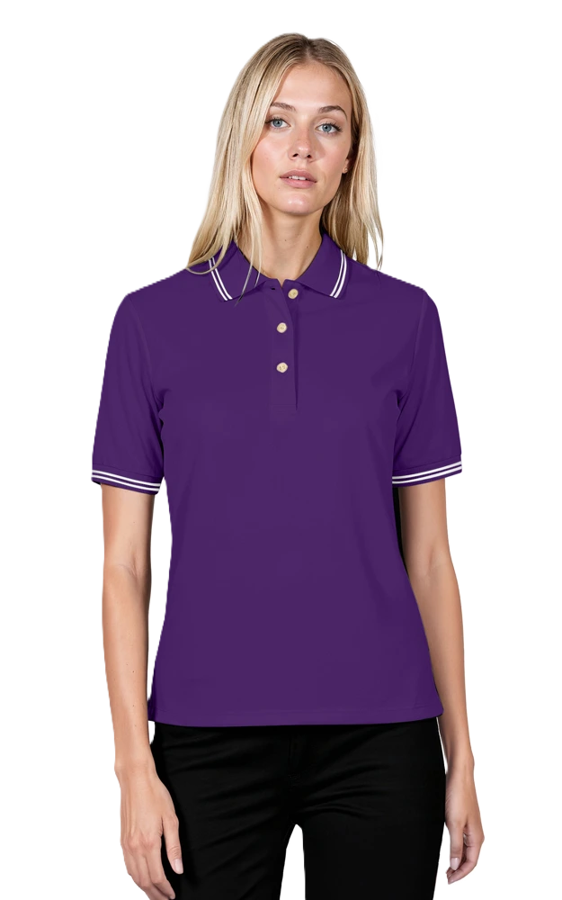 Ladies' Superblend Tipped Pique Polo 24