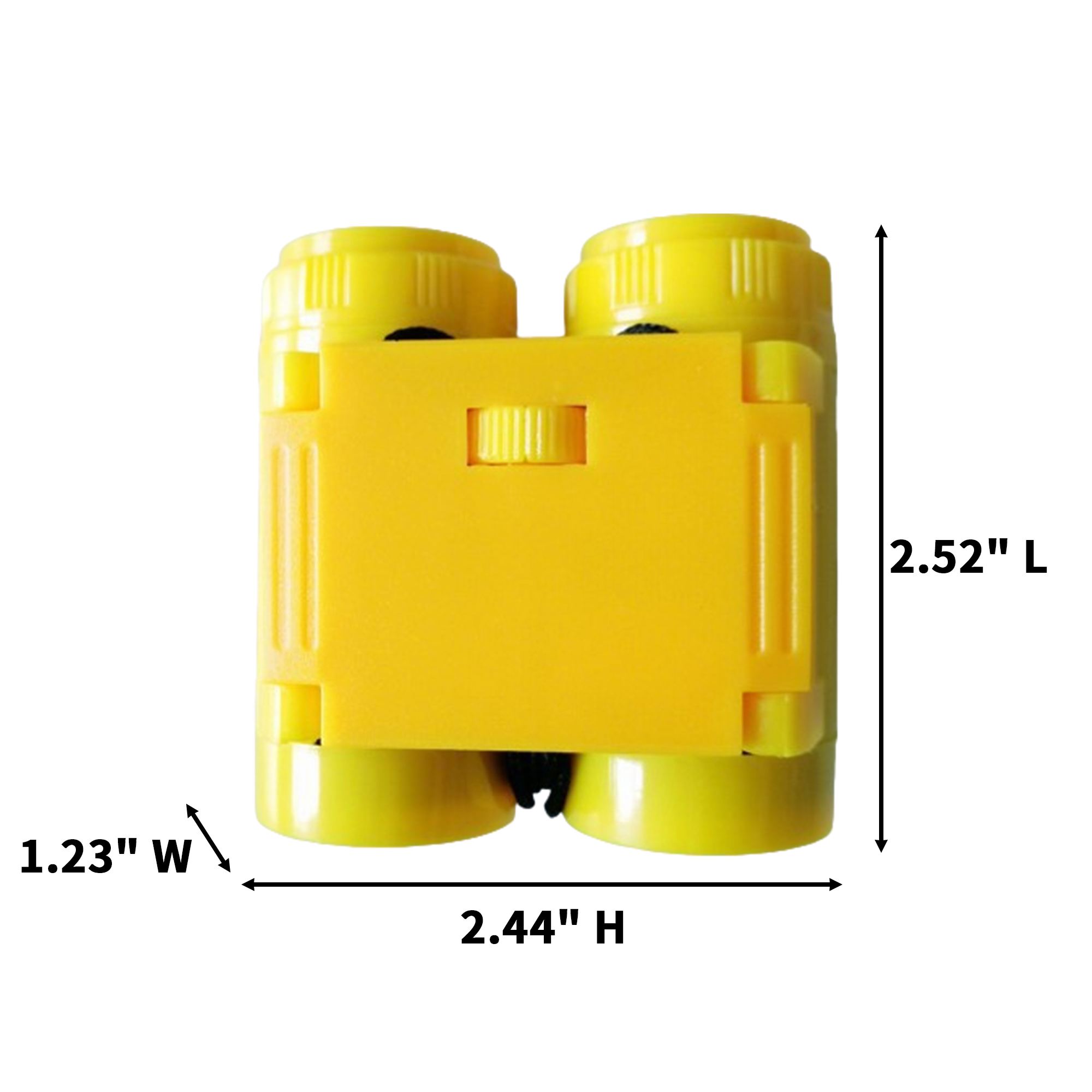 Compact Pocket Binocular 2.52" Length X 1.23" Width X 2.44" Height 5
