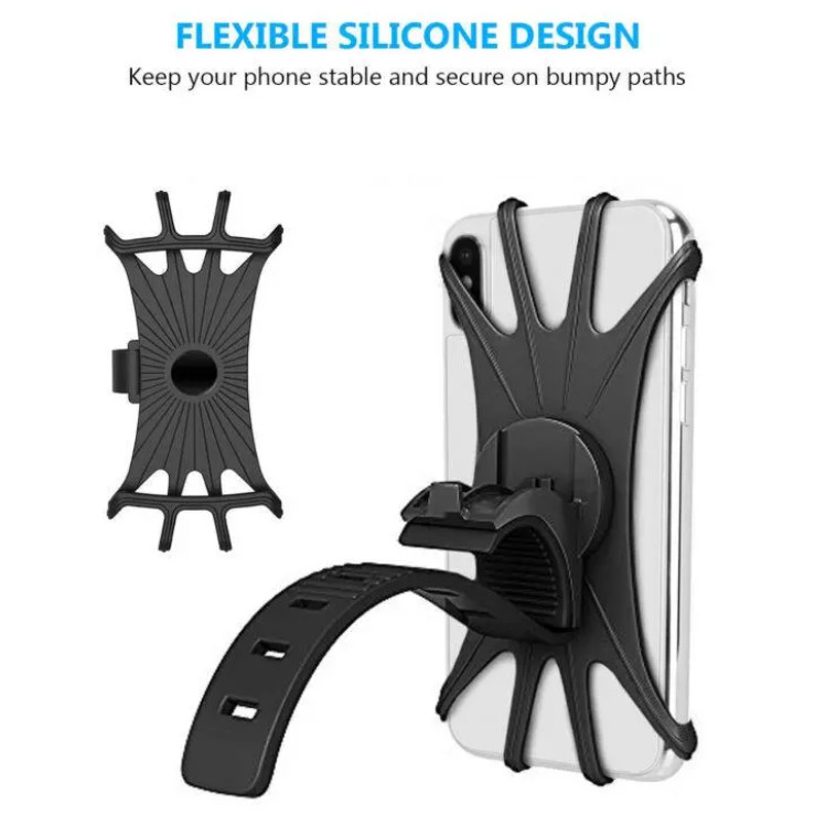 Silicone adjustable flexible mobile phone holders for bike 4