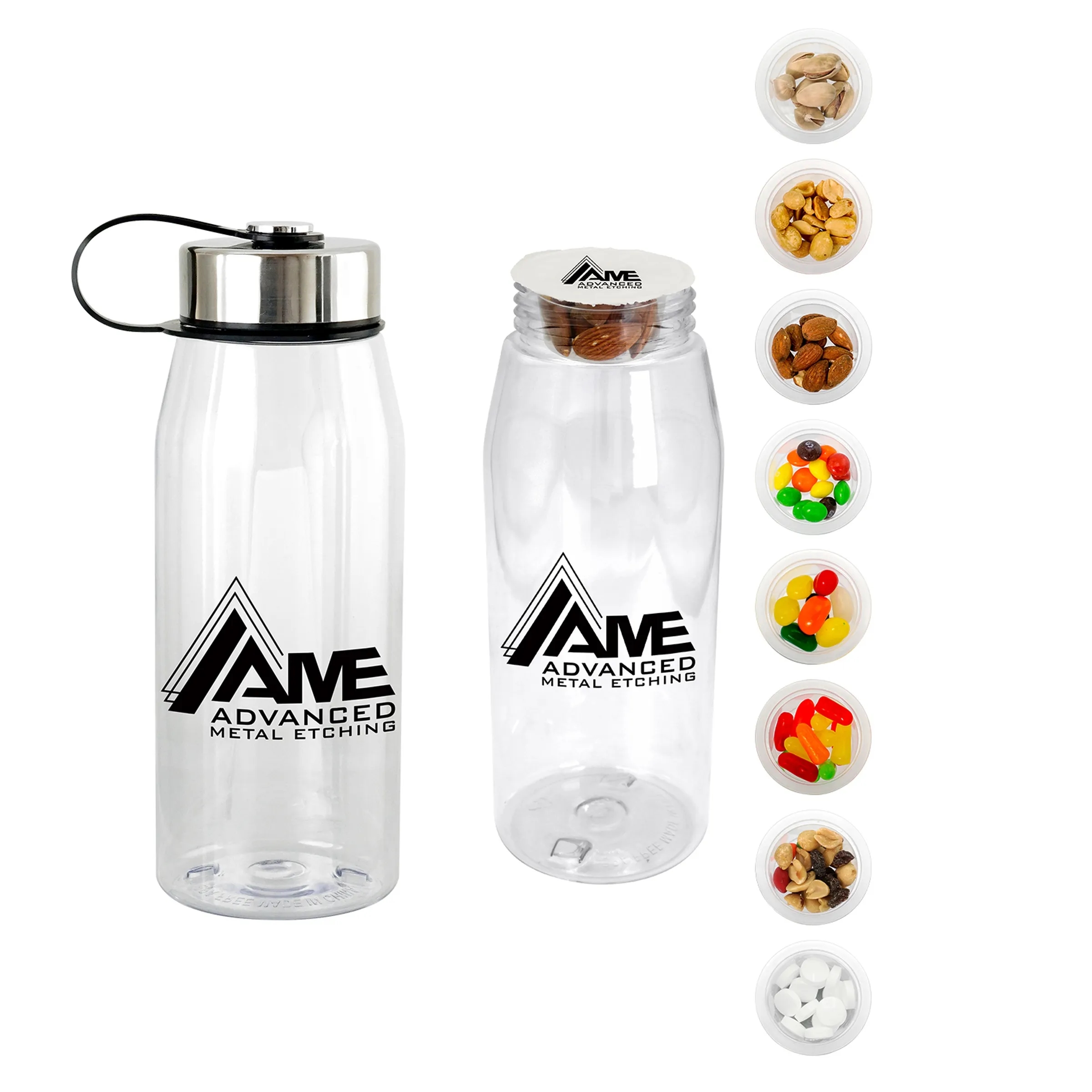 Metal Lanyard Lid 32 oz. Snack Bottle, custom water bottle with logo imprint 6