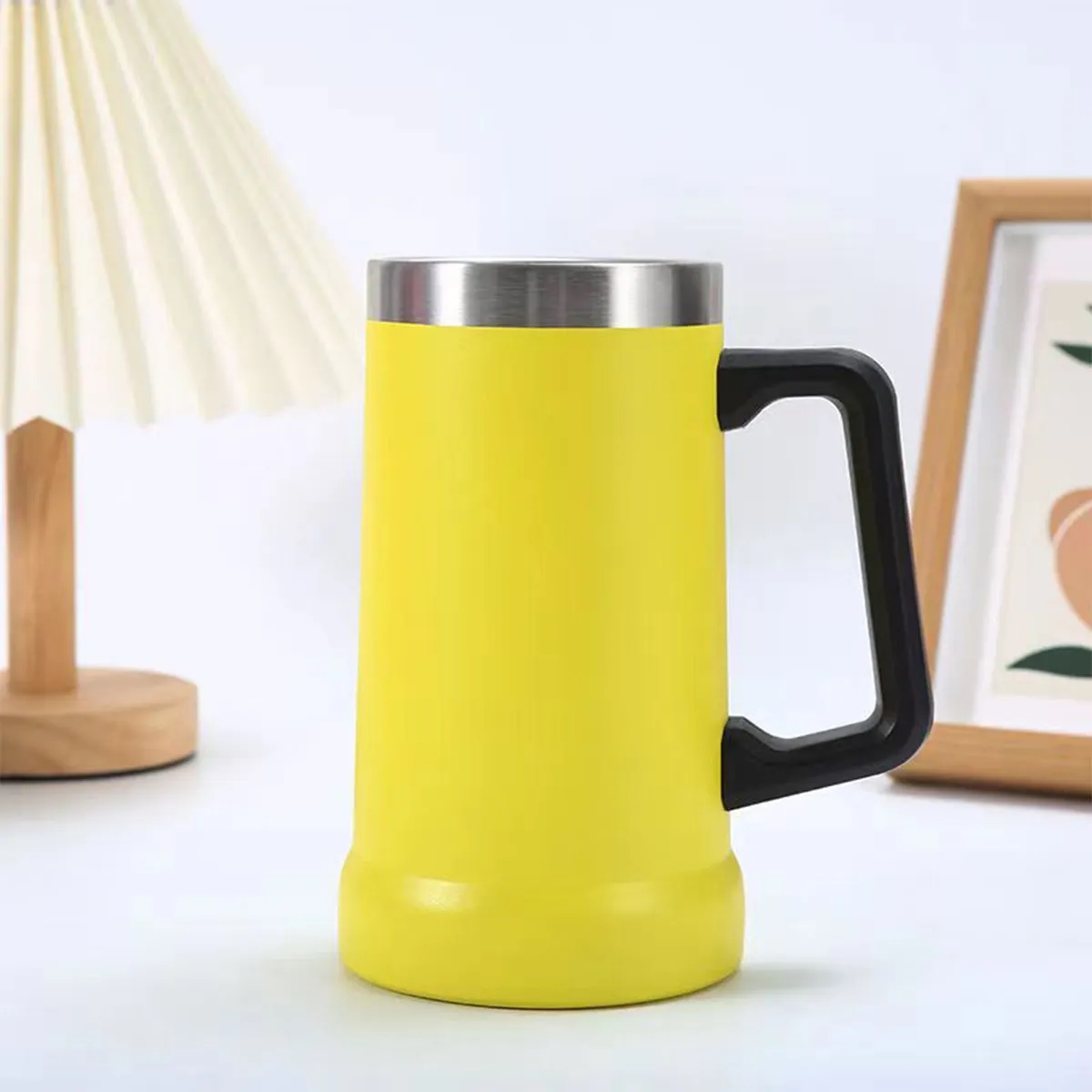 24oz. Vacuum Insulation Protable Cold Tumbler W/ Handle 5