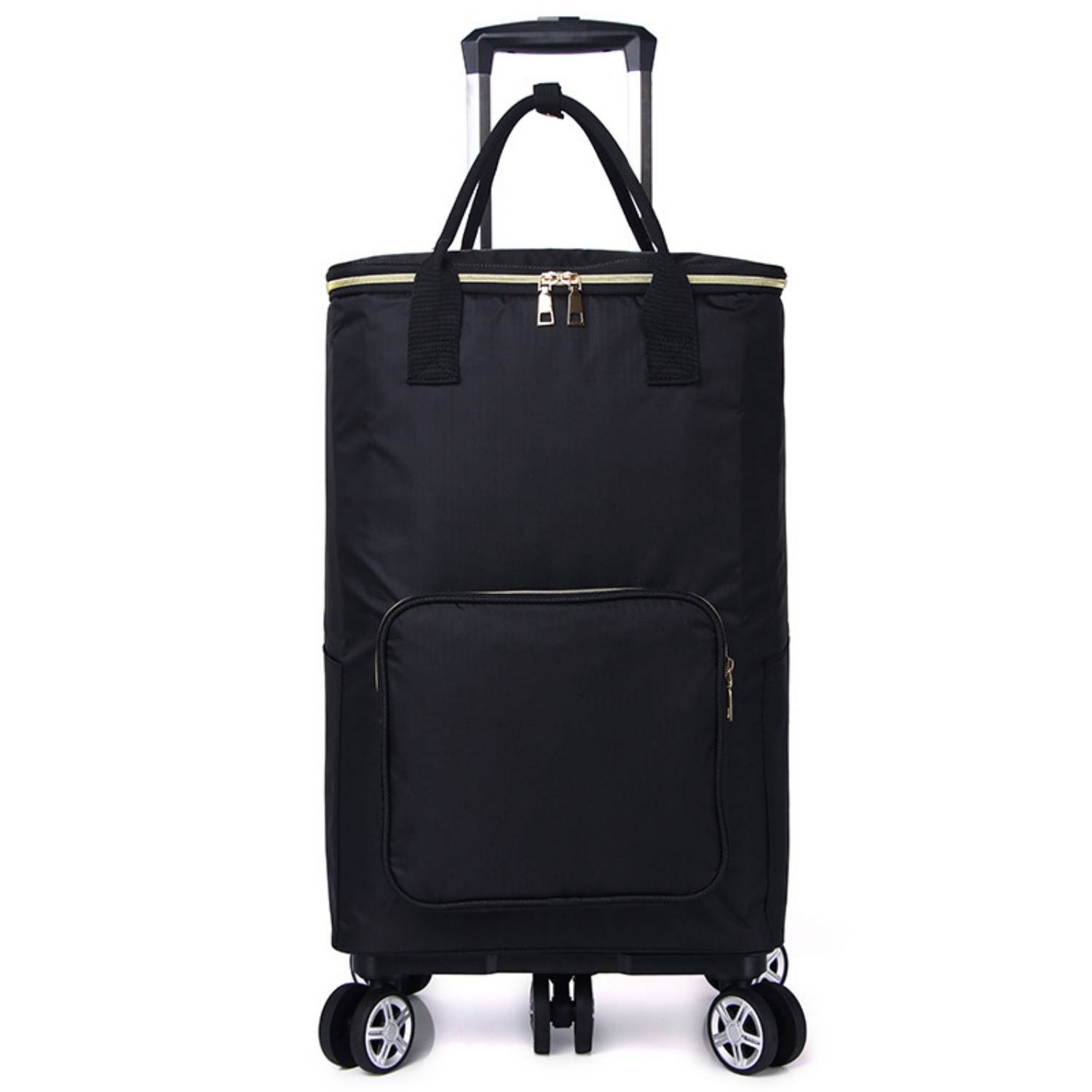 24L Insulated Oxford Cooler Trolley Bag w/ Wheels for Picnic 8