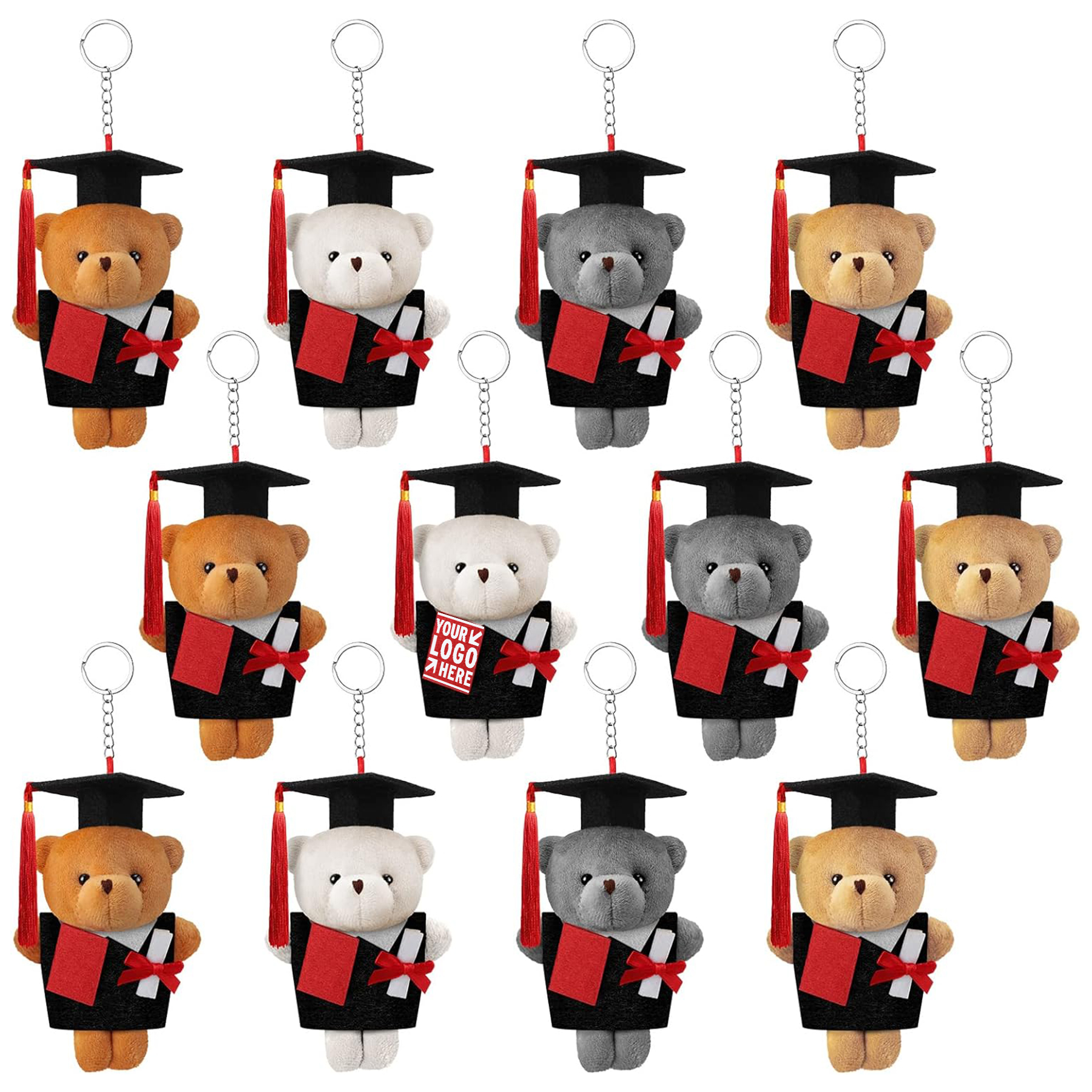 Mini Graduation Plush Bear Toy 2
