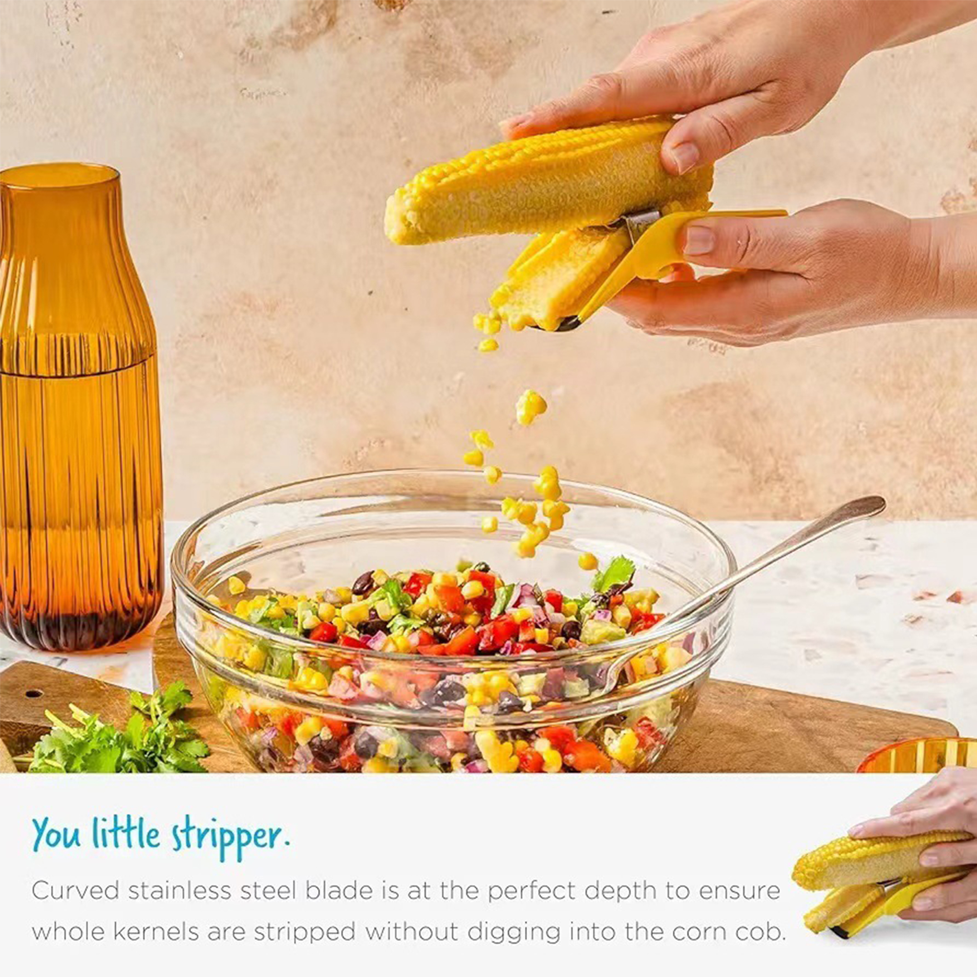 Speedy Mess-Free Easy Corn Peeler Stripper Separator 3