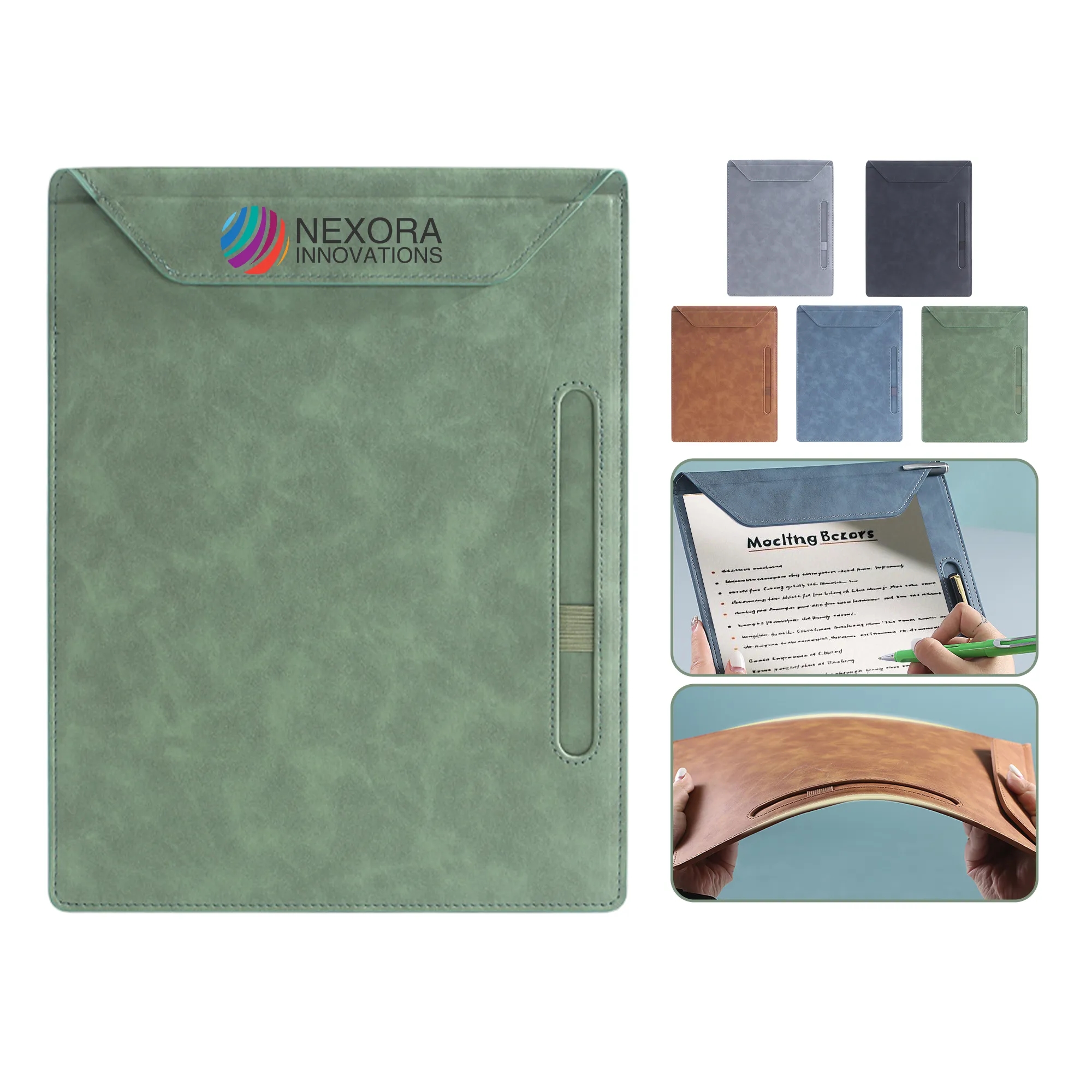 PU Leather A4 Clipboard with Secure Magnetic Lock 1