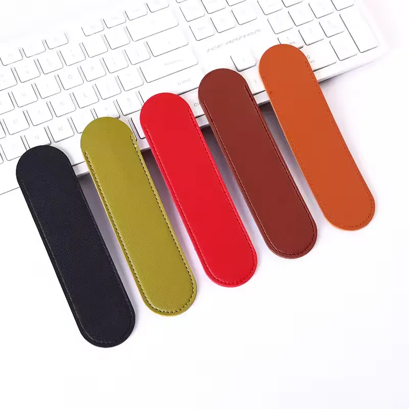 Round Leatherette Single Pen Holder 3