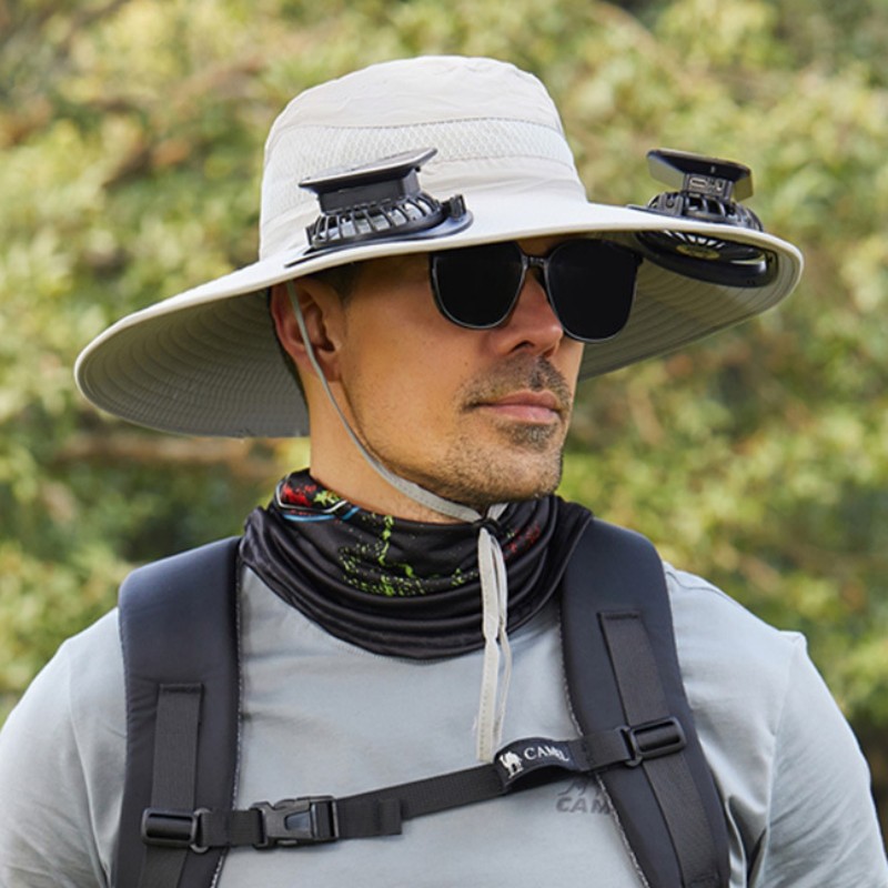 Detachable Wide Brim 2 Solar Fan Hat 8