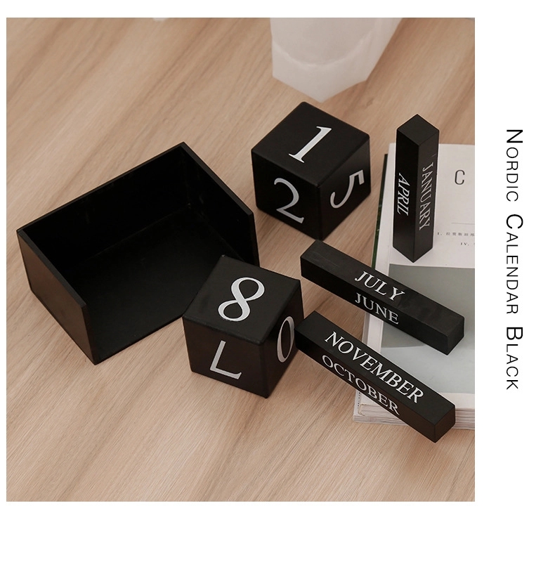 Wooden Cube Desktop  Calendar 2