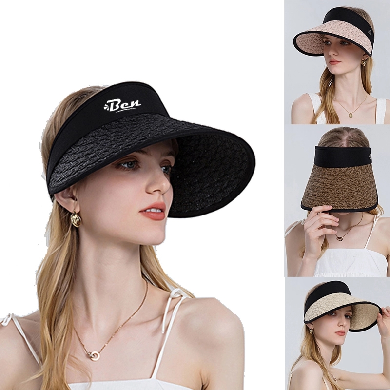 Empty Visor Cap For Women Wide Beach Sun Hats 1