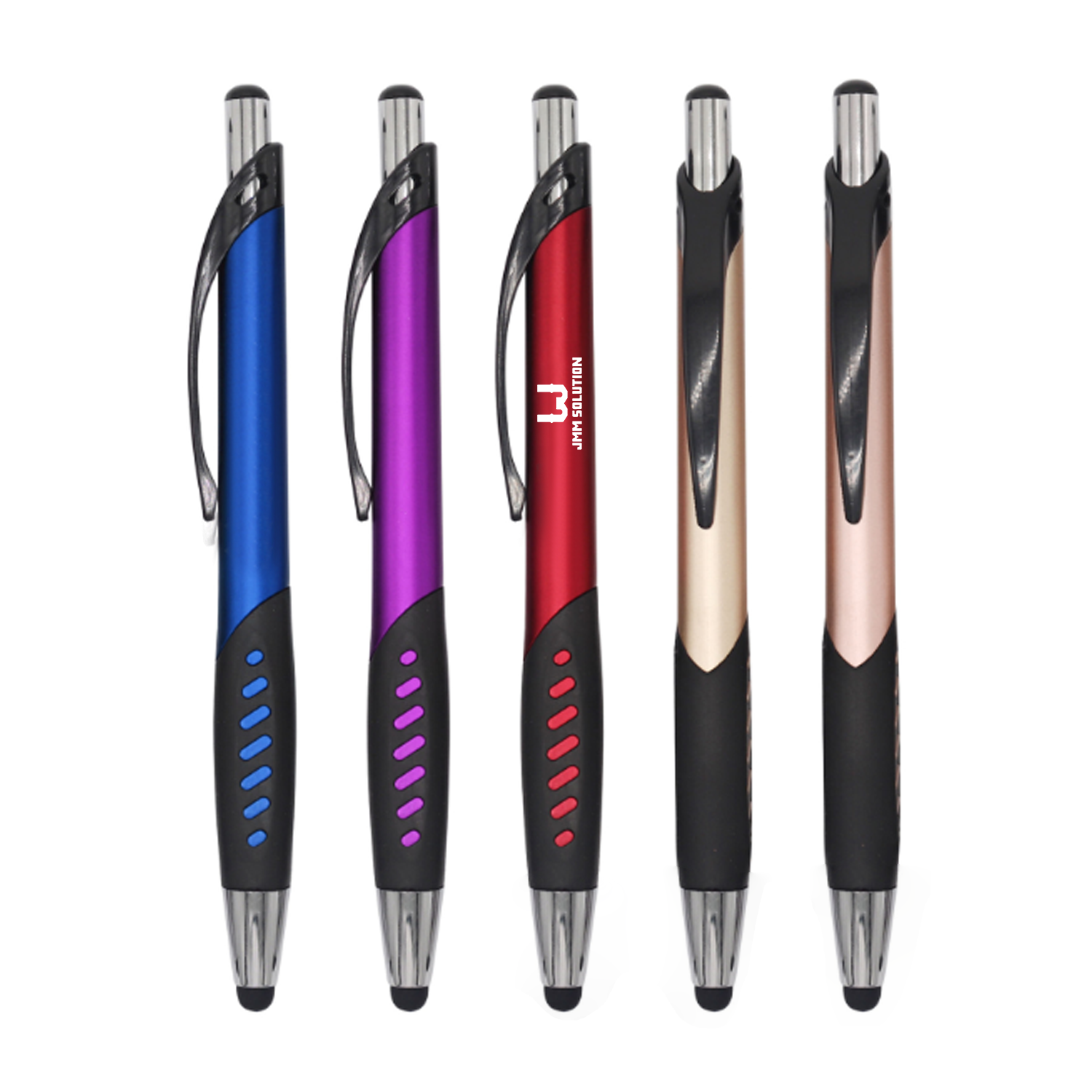 2 in 1 ABS Retractable Ballpoint Pen w/ Stylus 1