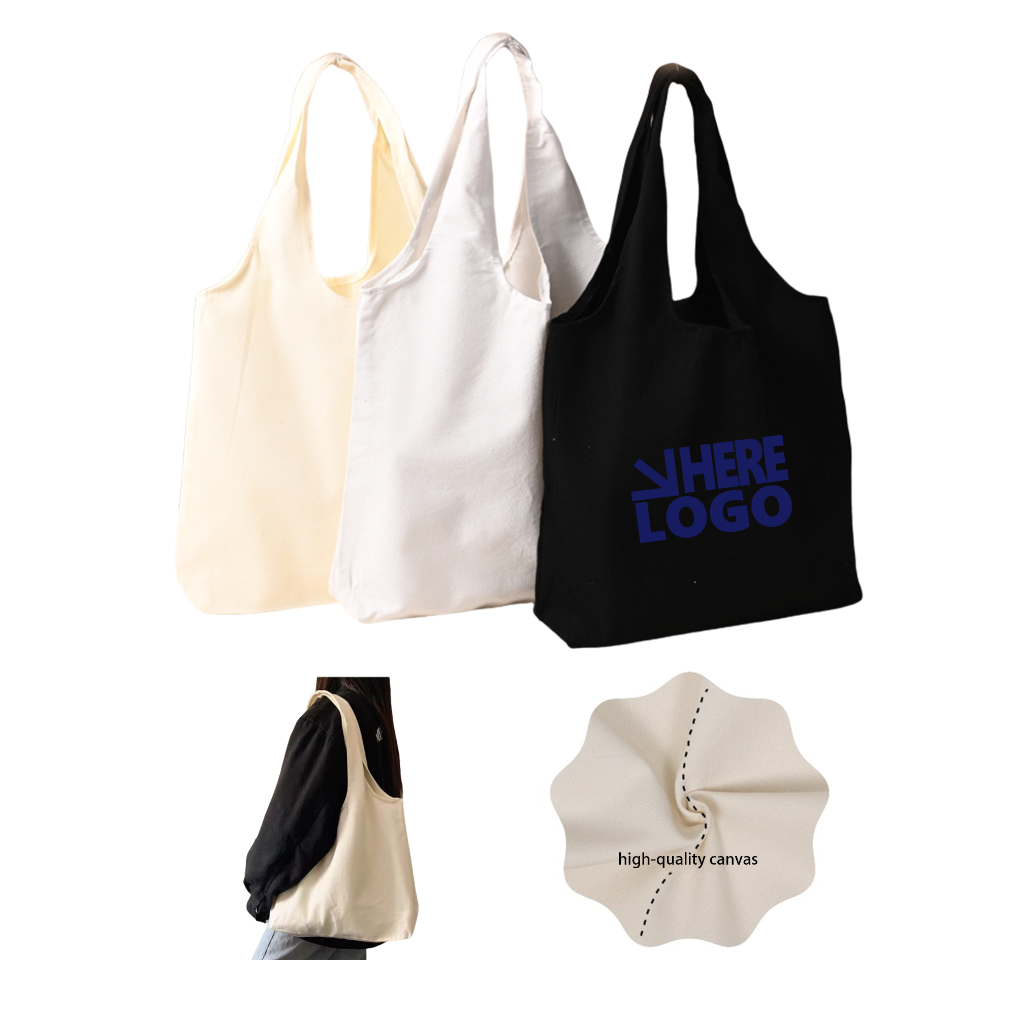 Reusable Canvas Shopping Bags MOQ50 3