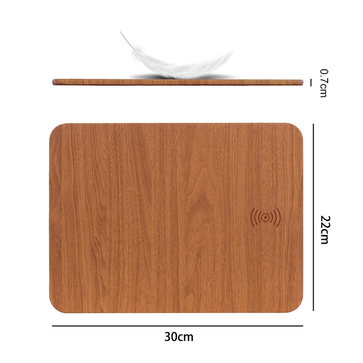 Woodgrain Wireless Charging Mouse Pad 3