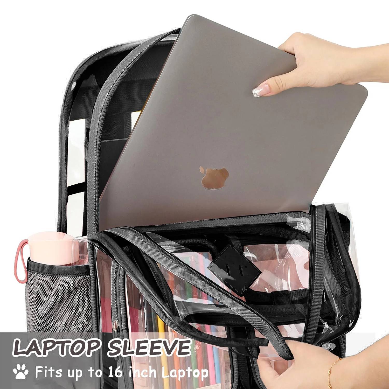 Large Capacity PVC Clear Backpack 7