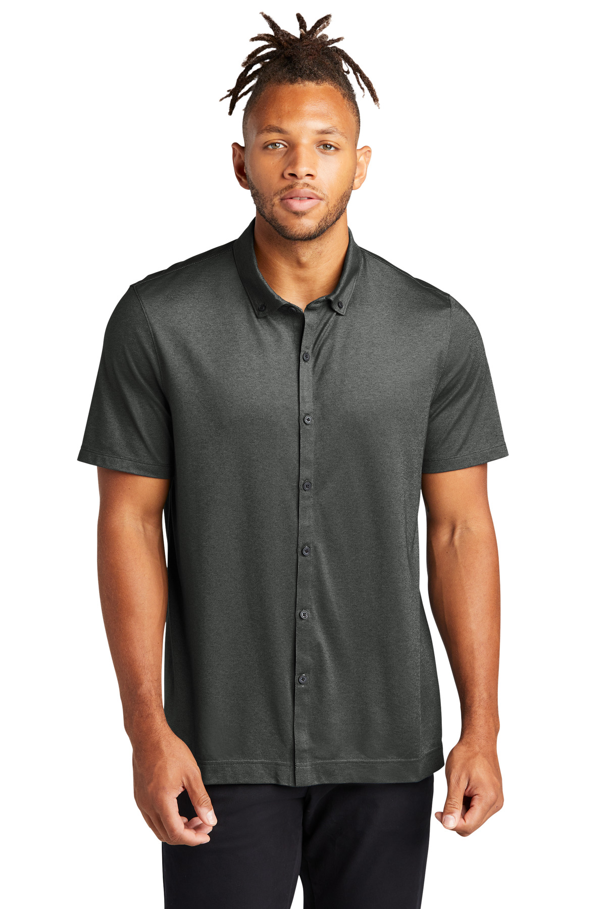 Mercer+Mettle Stretch Pique Full-Button Polo MM1006 52