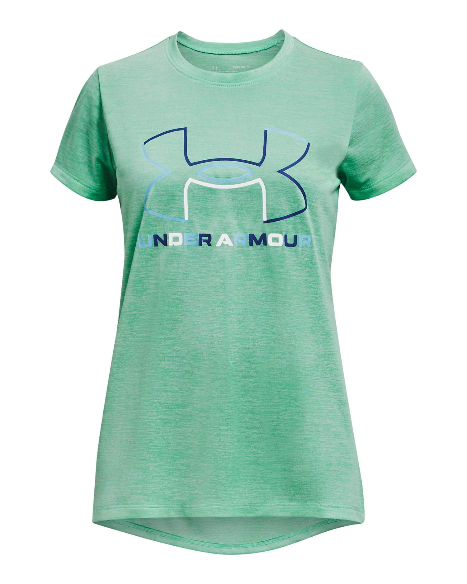 UA Tech Big Logo Twist Girls' Short Sleeve 14