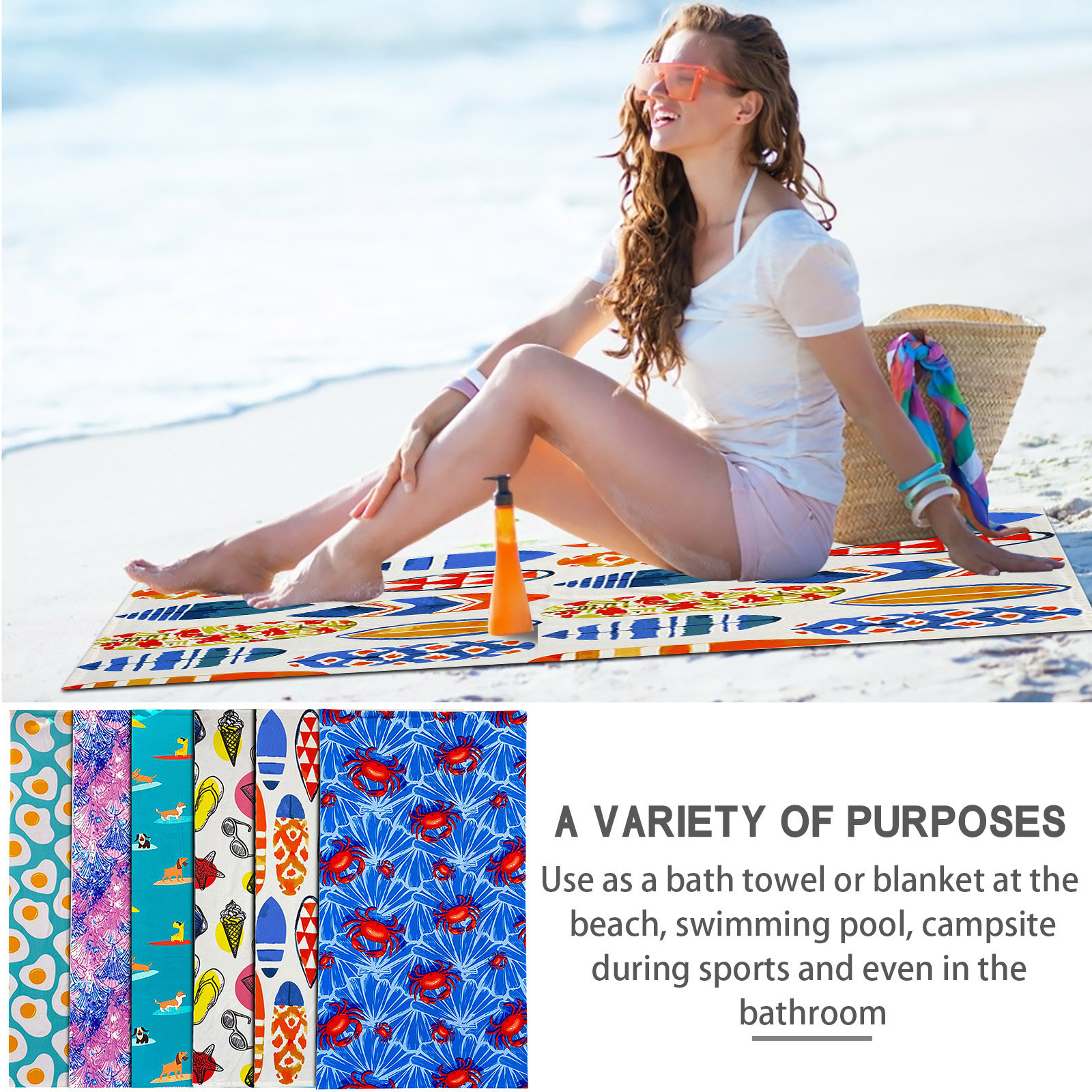 200 GSM Double Velvet Beach Towel 5